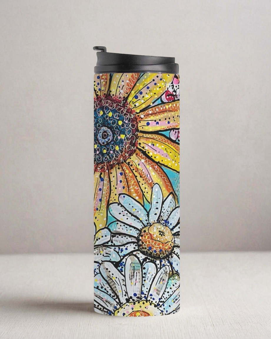 Flower Power Thermal Tumbler 16 oz.