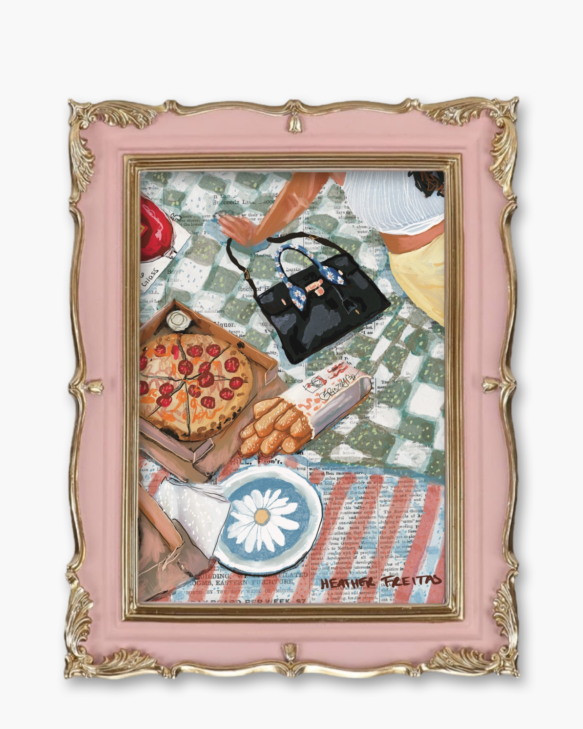 Picnic Fine Art Magnet ( Large )