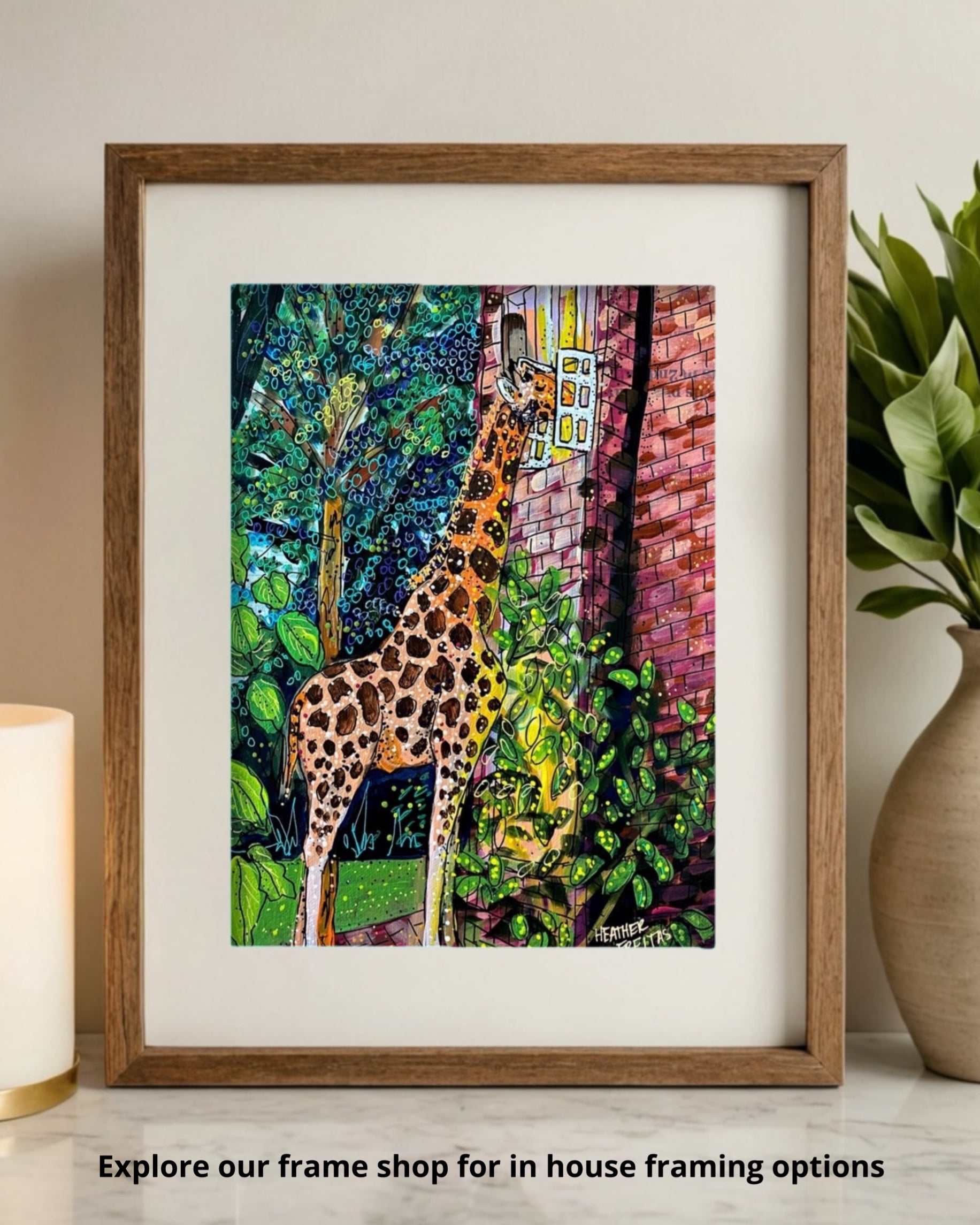 Twilight Snack Giraffe - Limited Edition Print