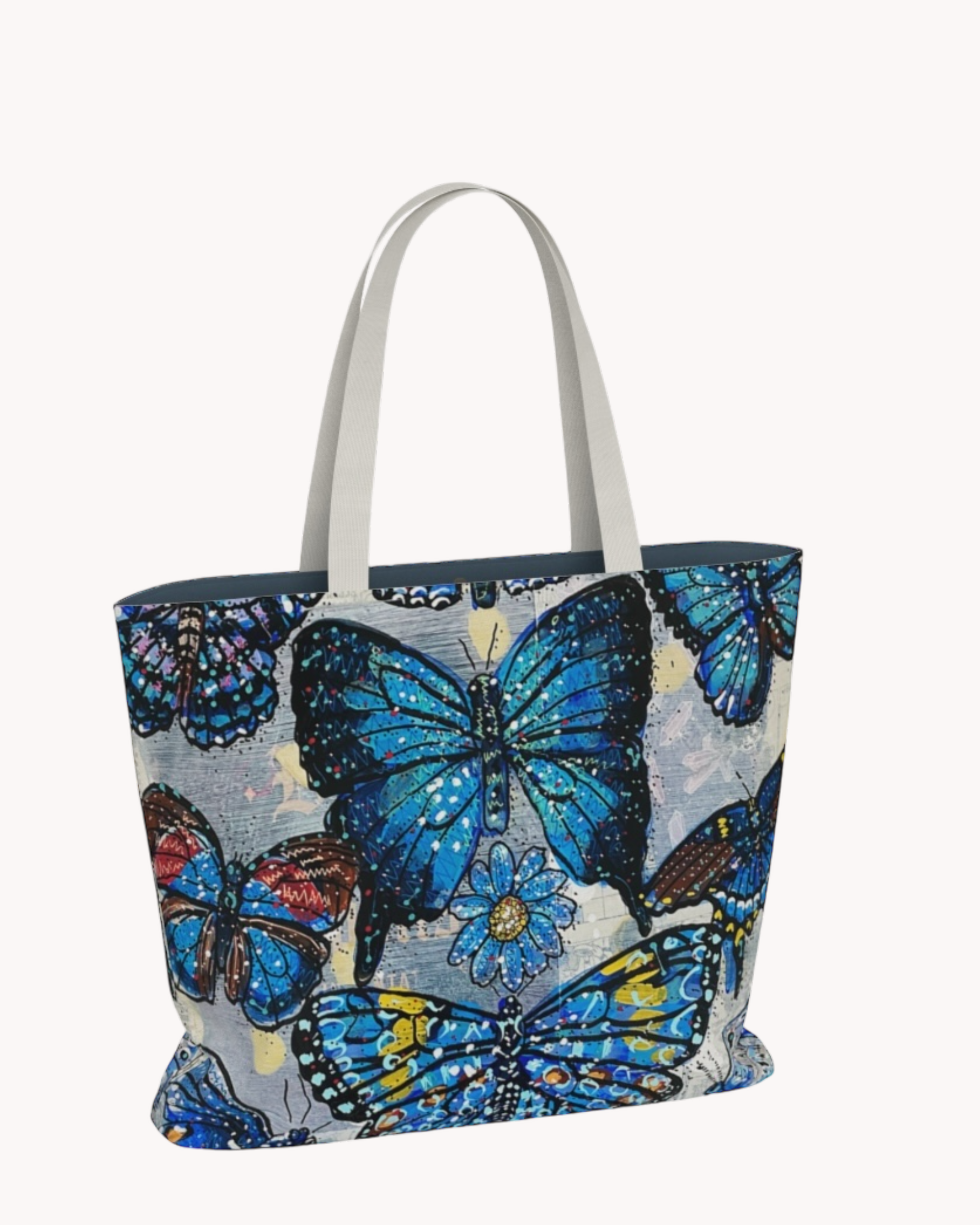 Butterfly Blue Oversized Tote