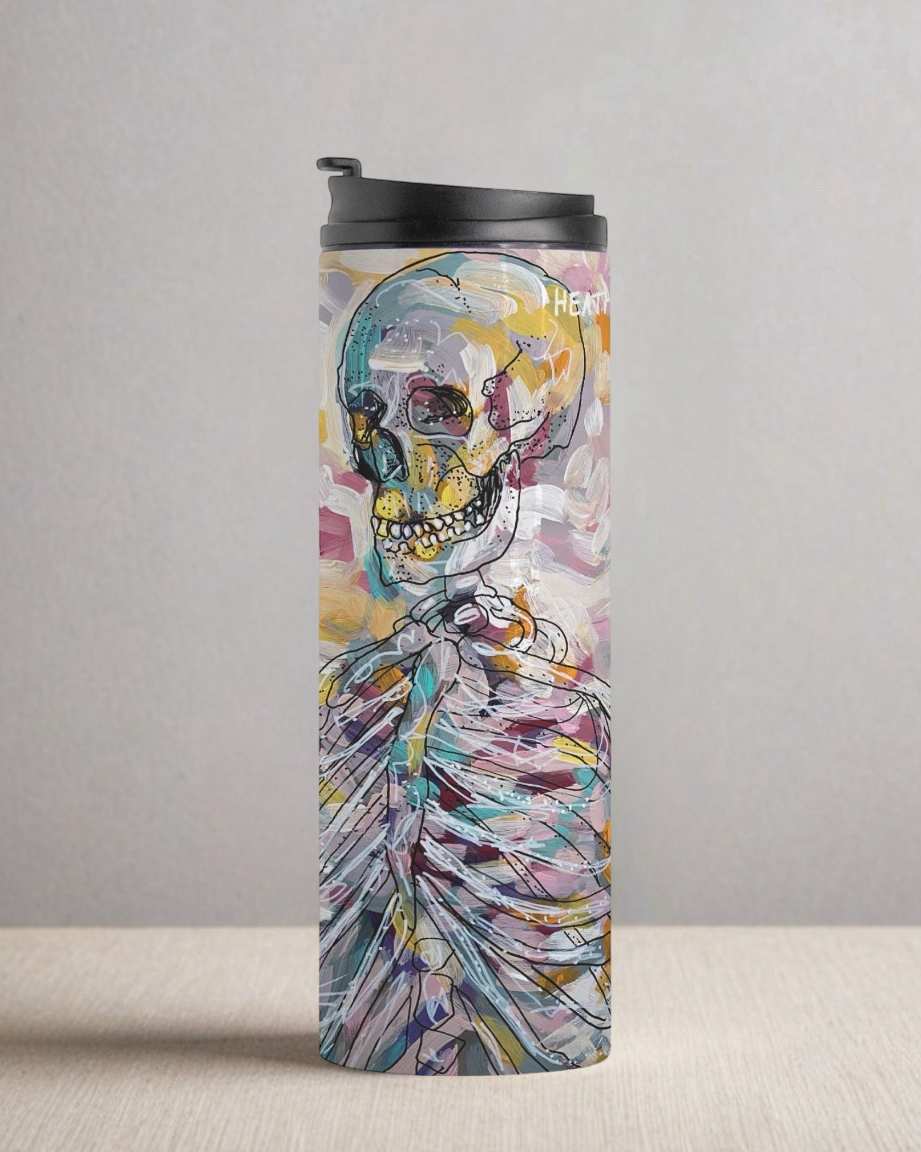 Pastel Skeleton Thermal Tumbler 16 oz.