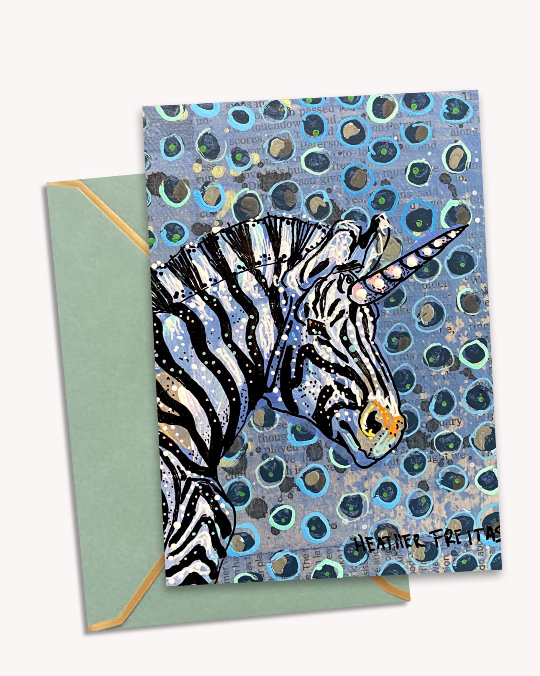 Zebra Unicorn - Limited Edition Greeting Card / Fine Art Print