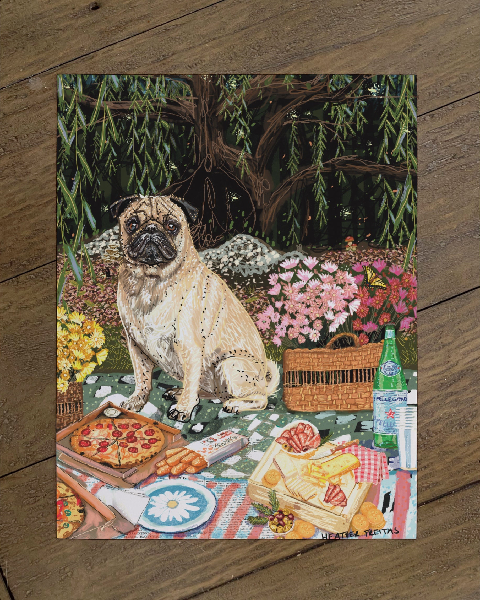 Build Your Own Ding Dog Art Print - Pug