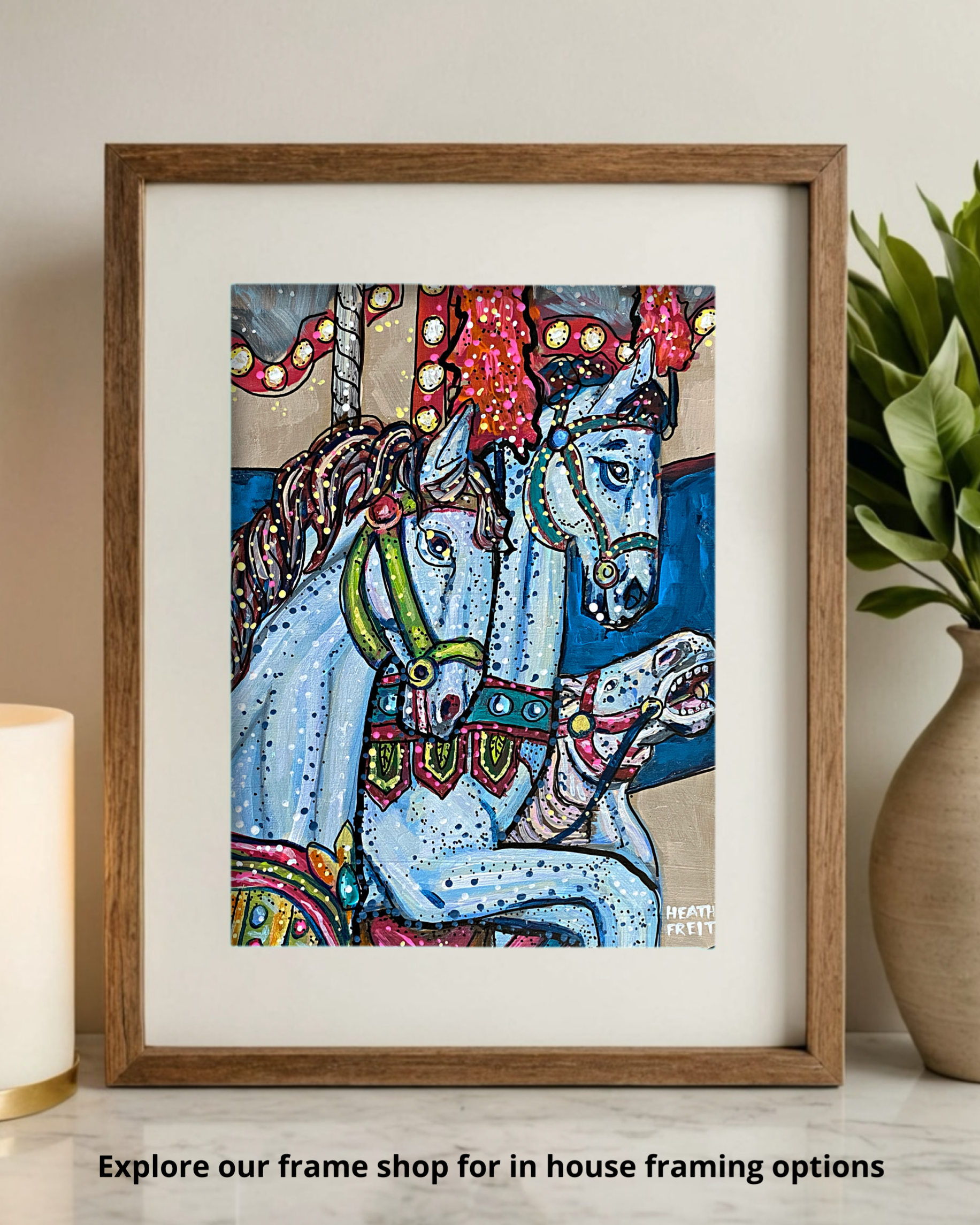 Vintage Carousel Horse - Limited Edition Print