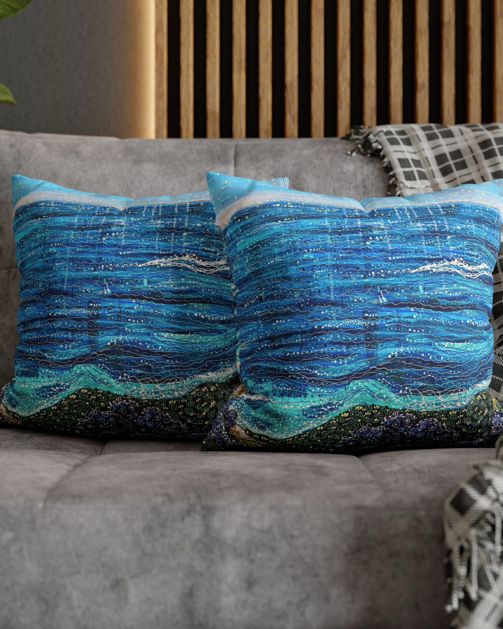 California Tides Faux Suede Pillowcase