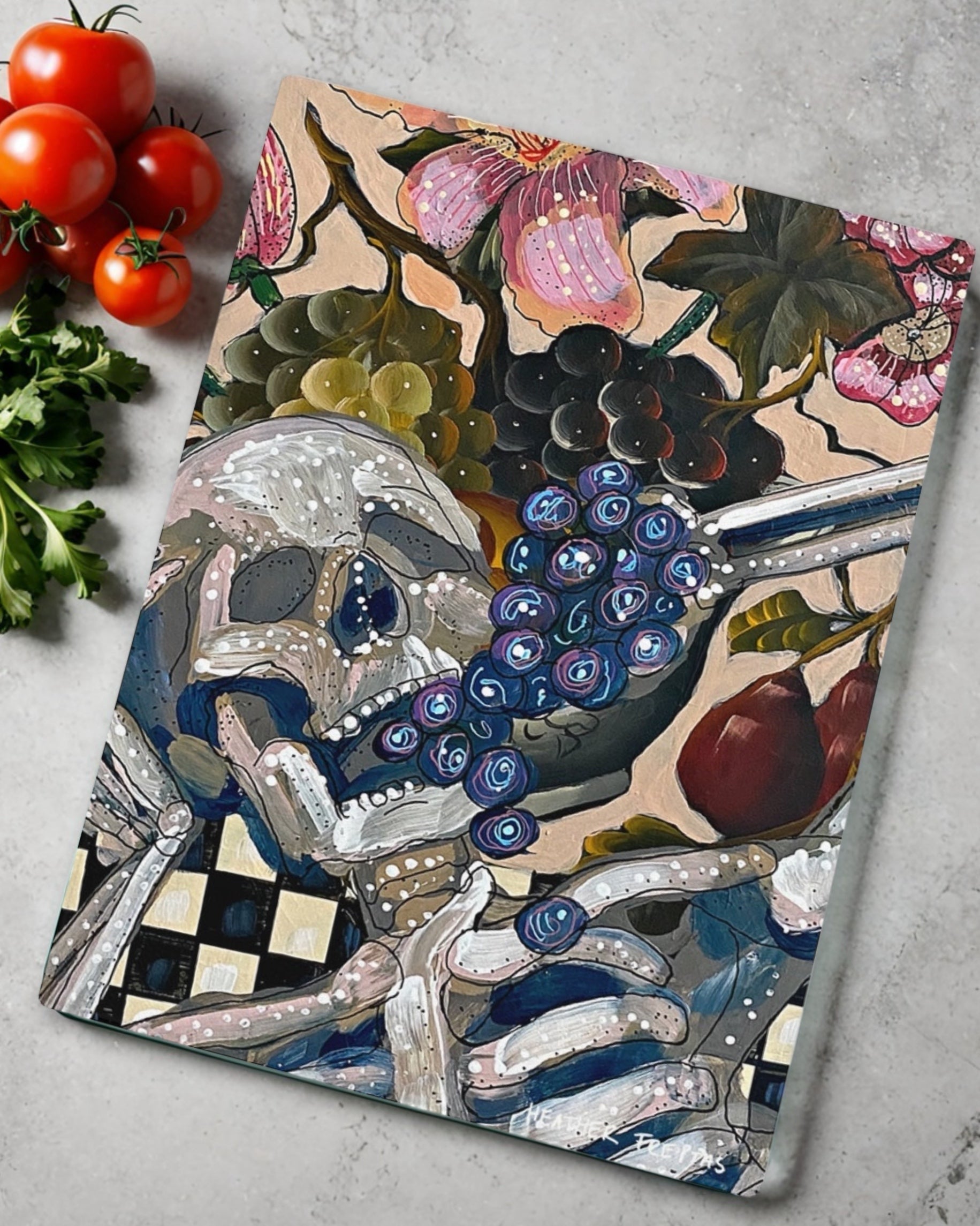 Wine & Dine Glass Chopping Board Trivet