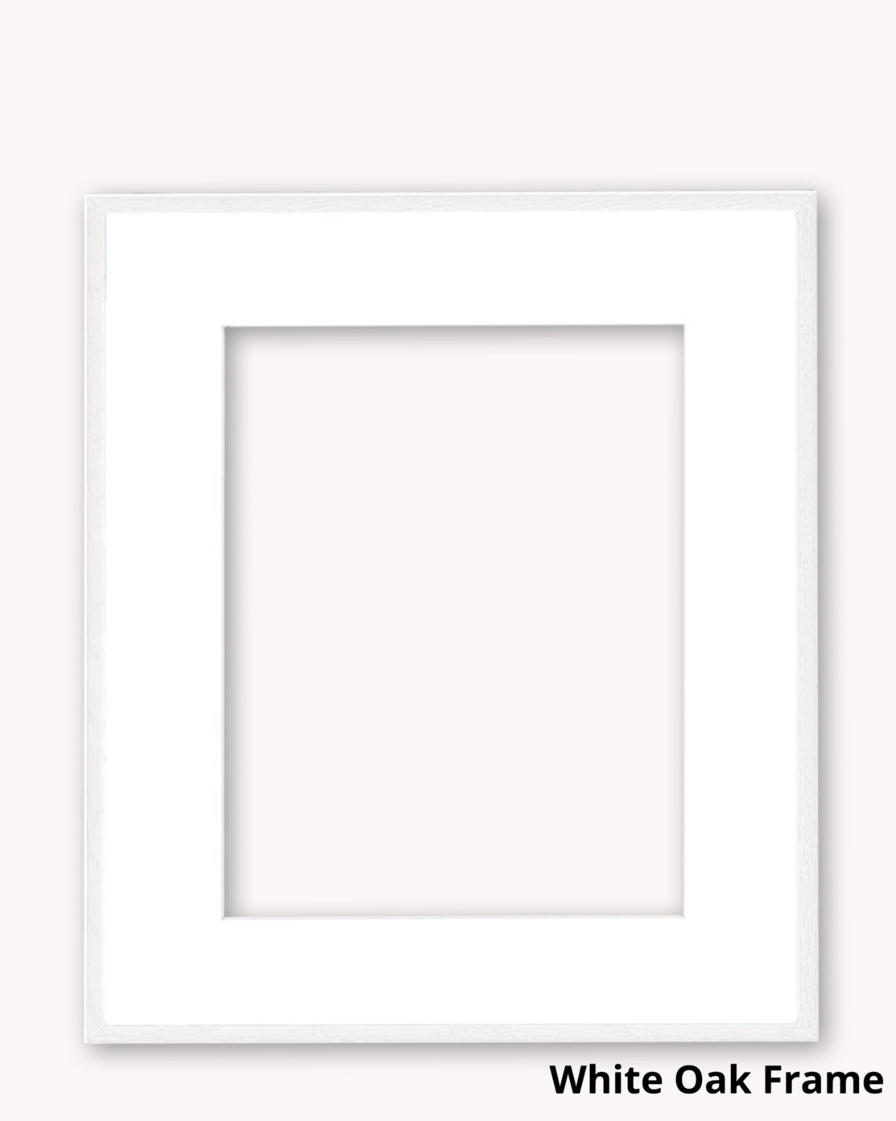 White Modern Wood Frame ( for works on paper, gesso board and canvas panel )