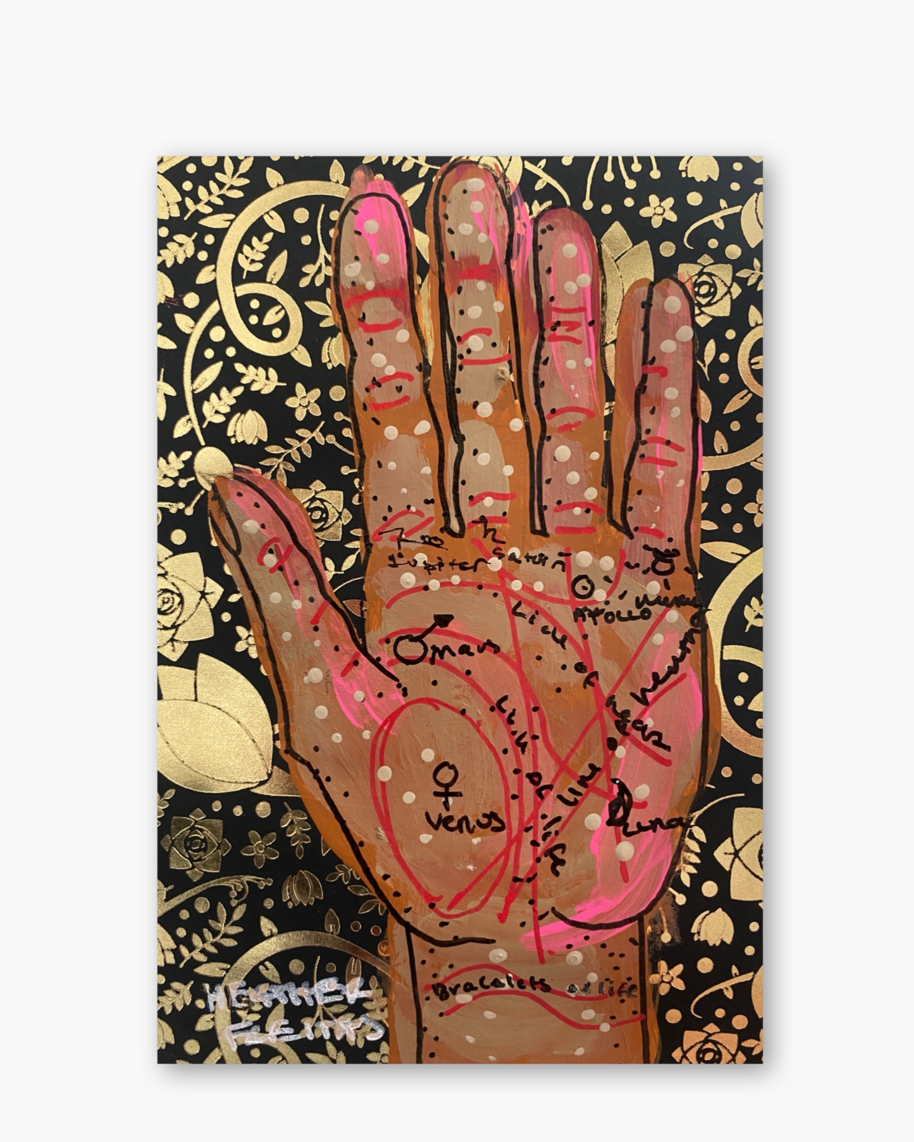 Black & Gold Palmistry ( Original Painting )