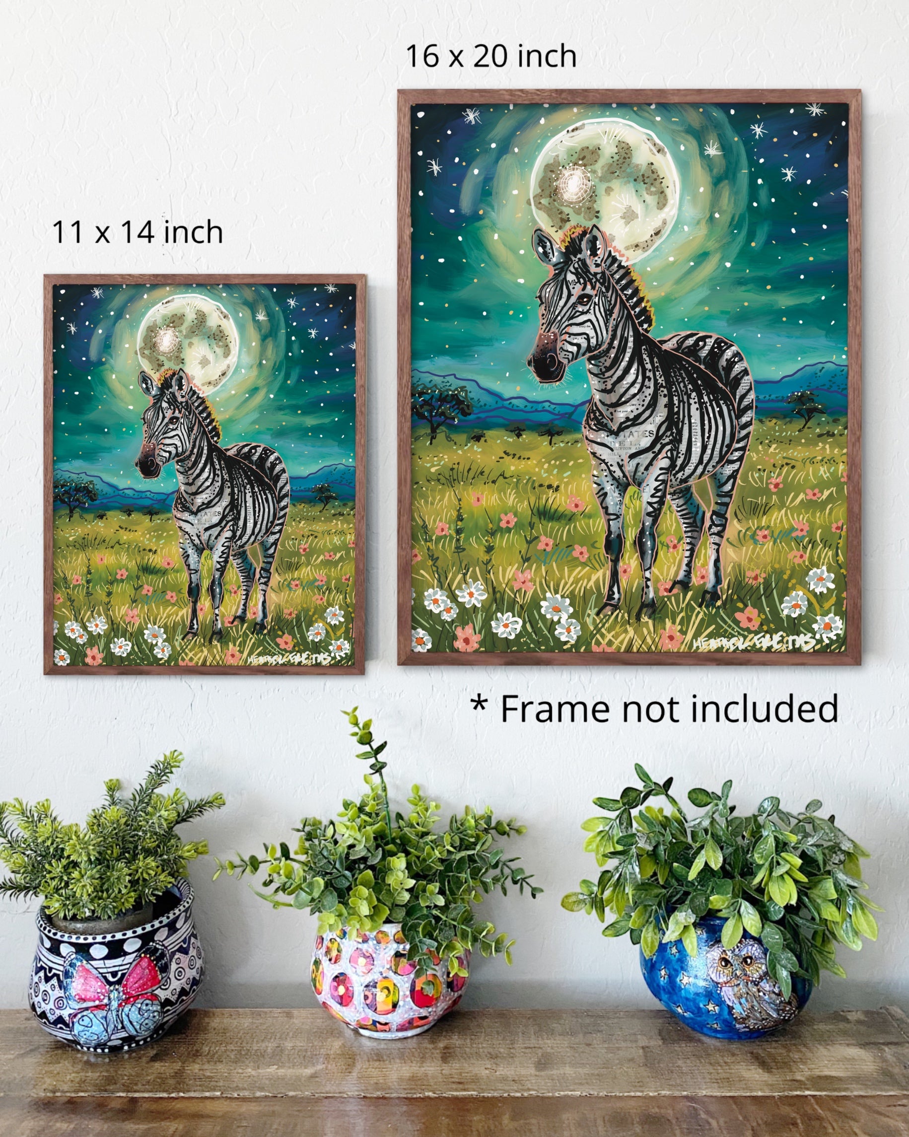 Floral Zebra - Limited Edition Print