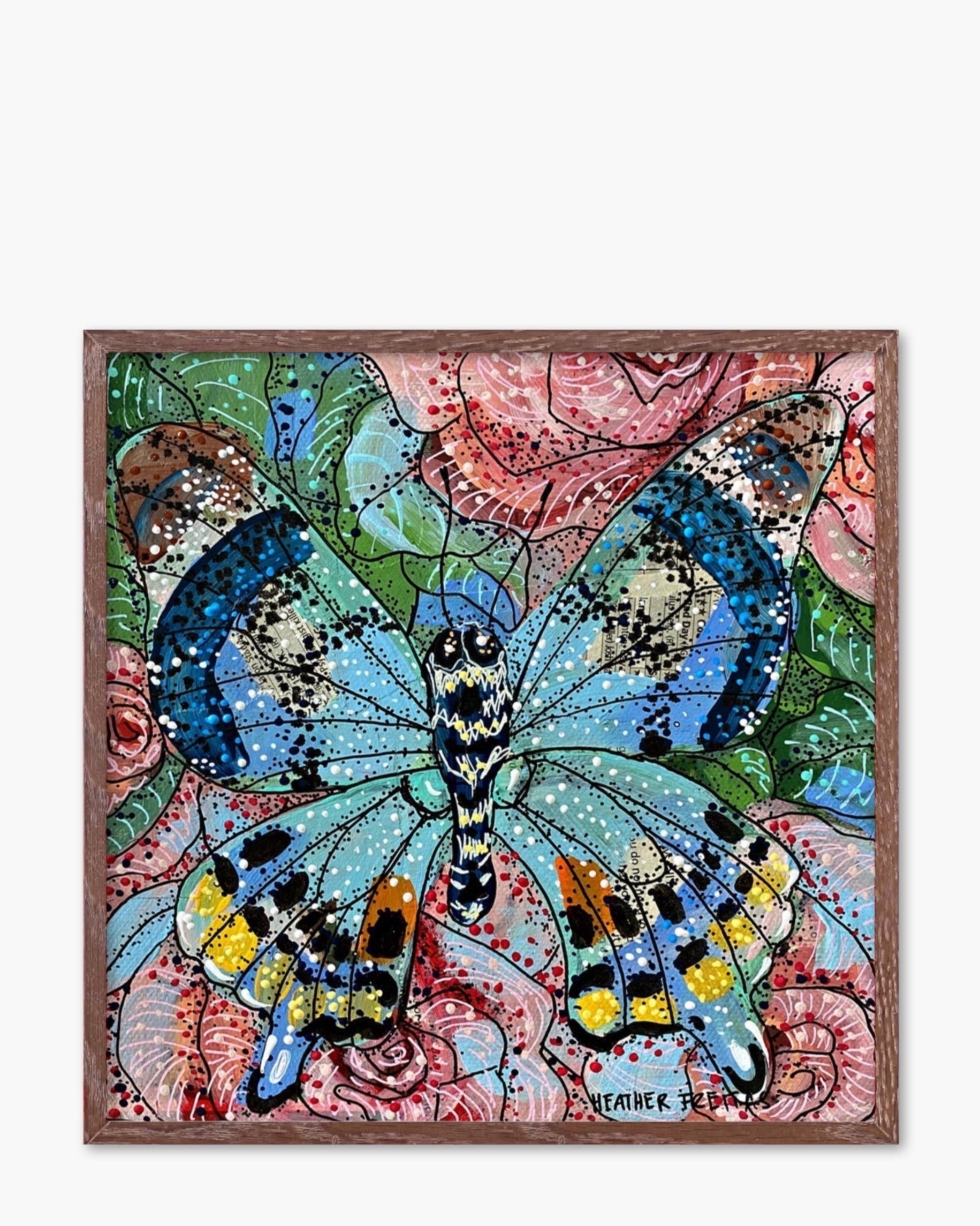 Rose Bouquet Butterfly - Limited Edition Signed Paper Print