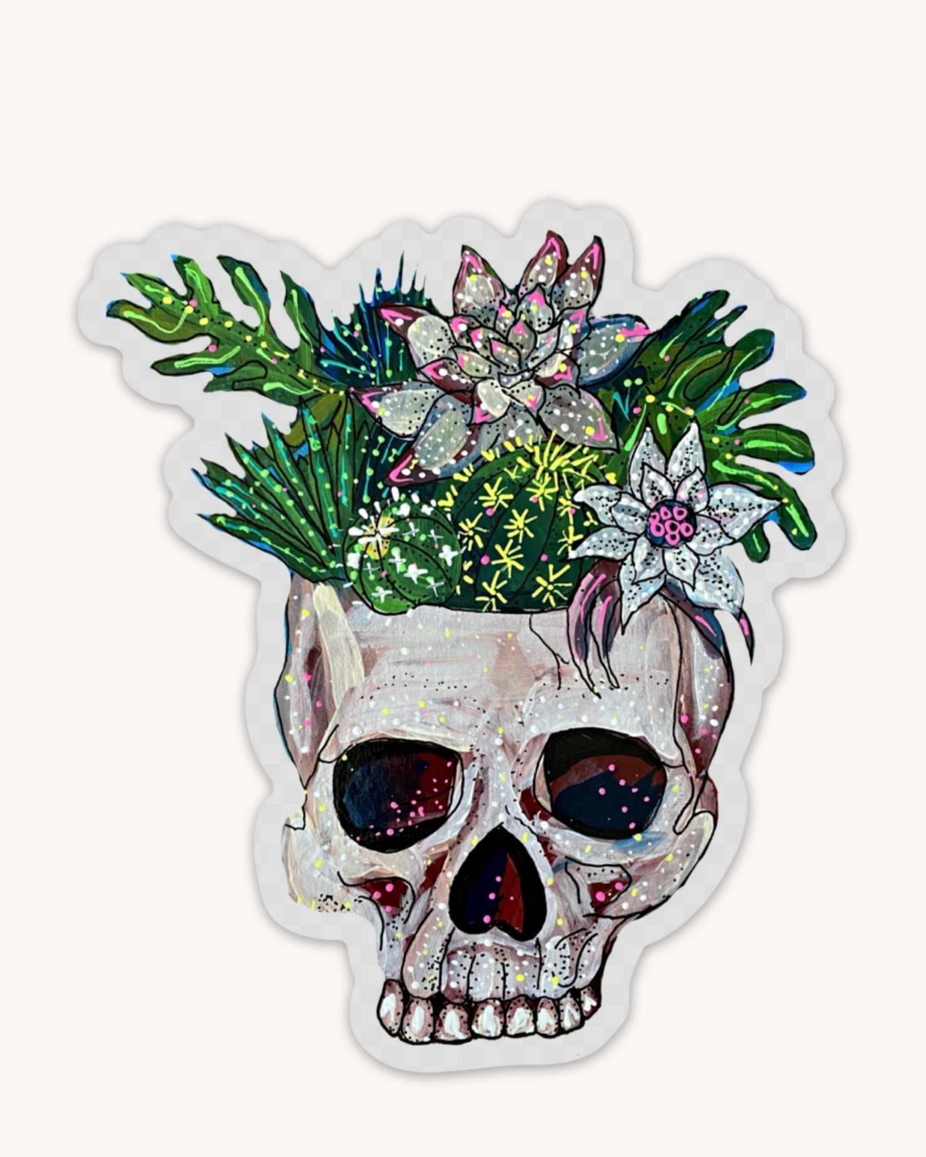 Desert Bloom Sticker ( Clear )