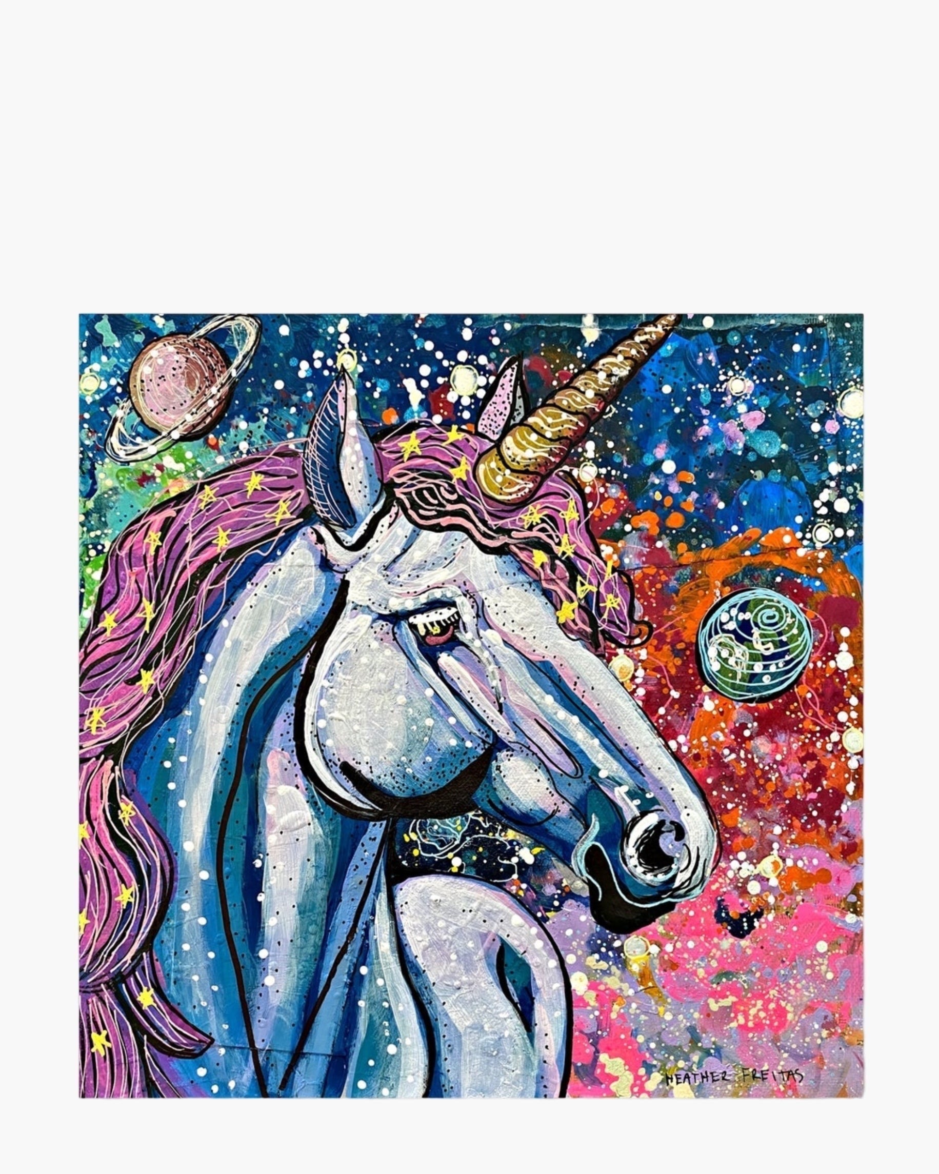 Galaxy Unicorn - Limited Edition Signed Paper Printt