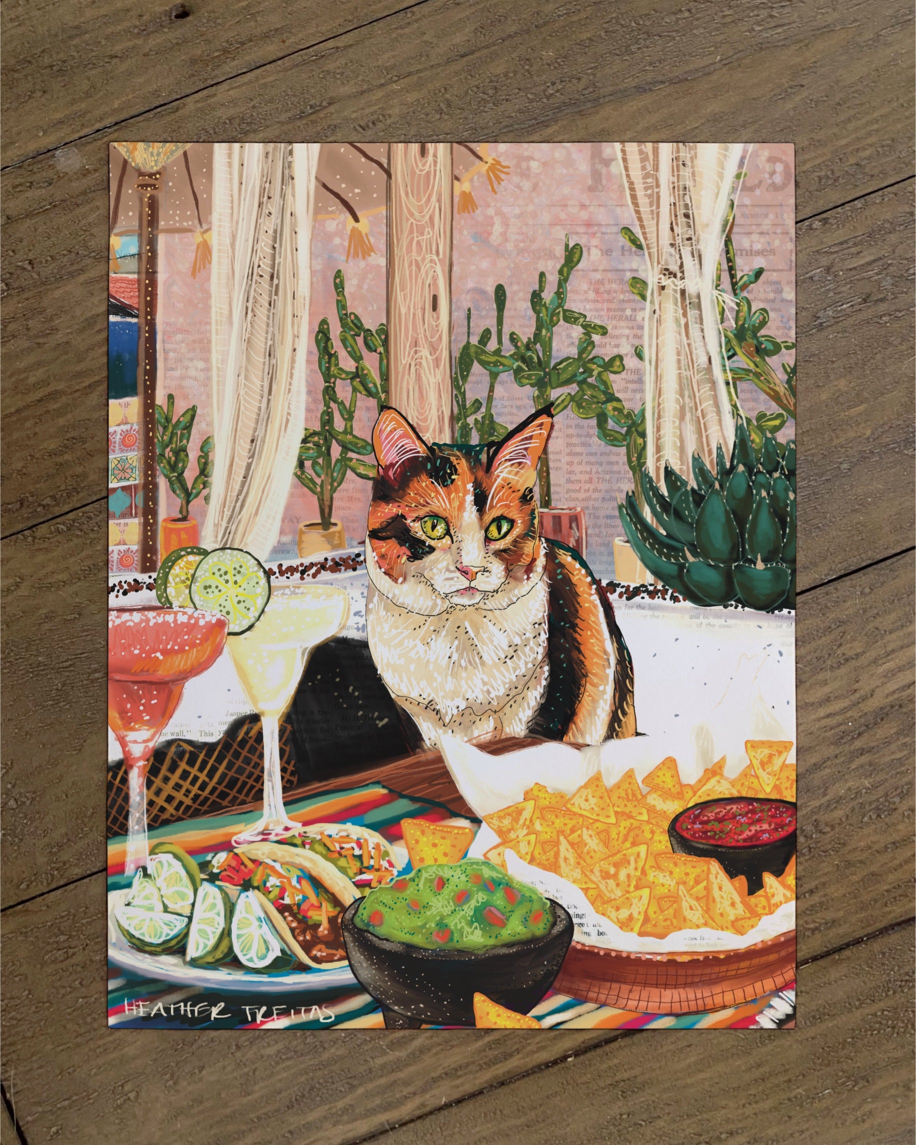 Build Your Own Fancy Feast Cat Art Print - Calico