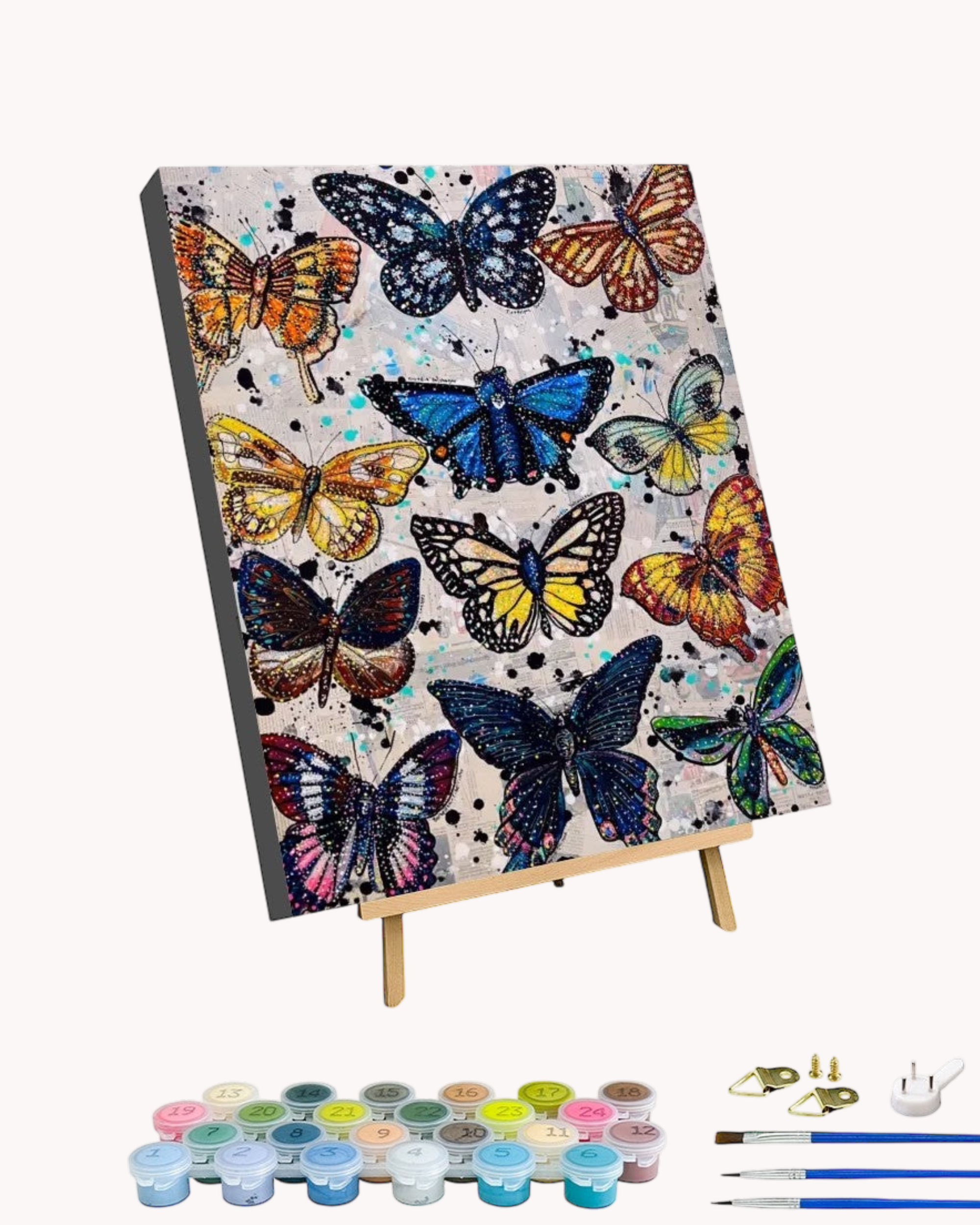 Cascades Butterfly - Paint by Numbers Kit for Adults with Stand