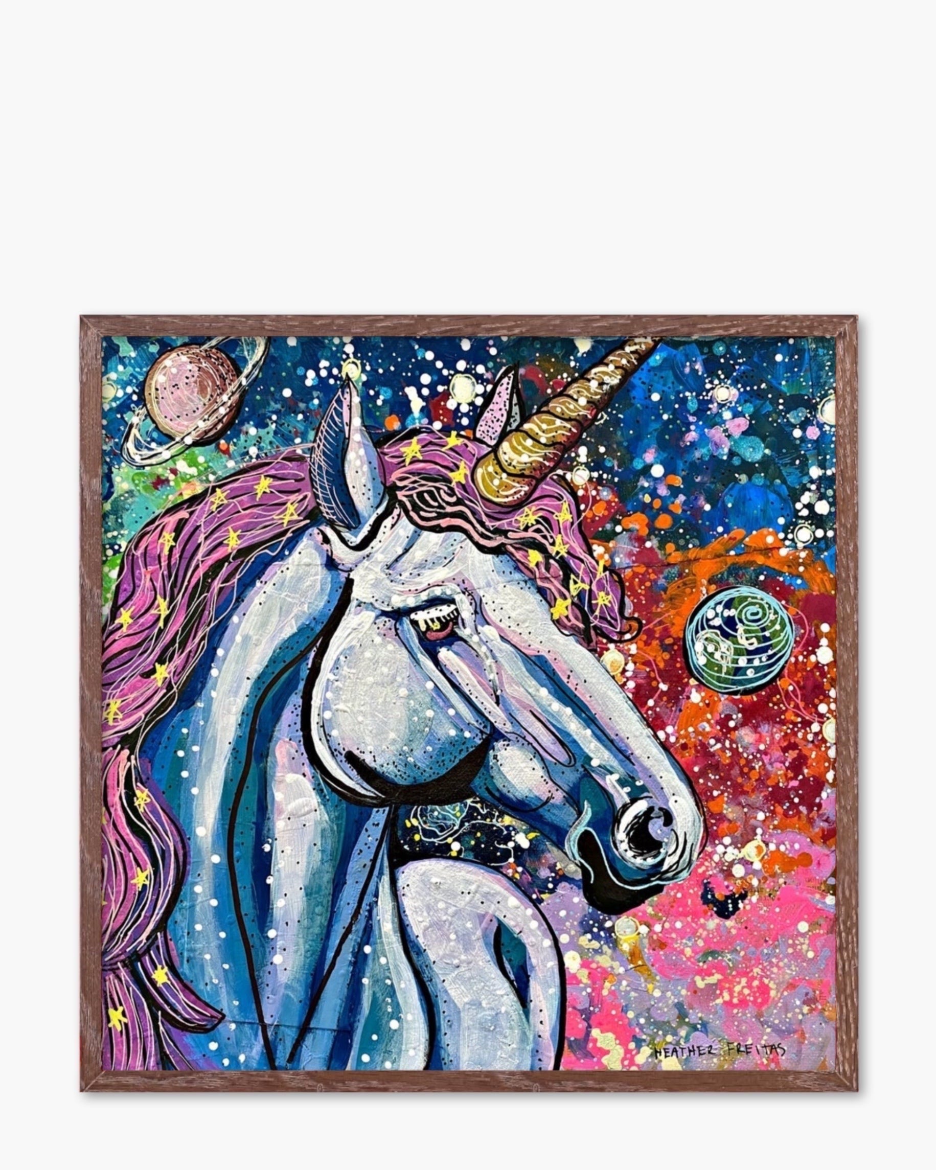 Galaxy Unicorn - Limited Edition Signed Paper Printt