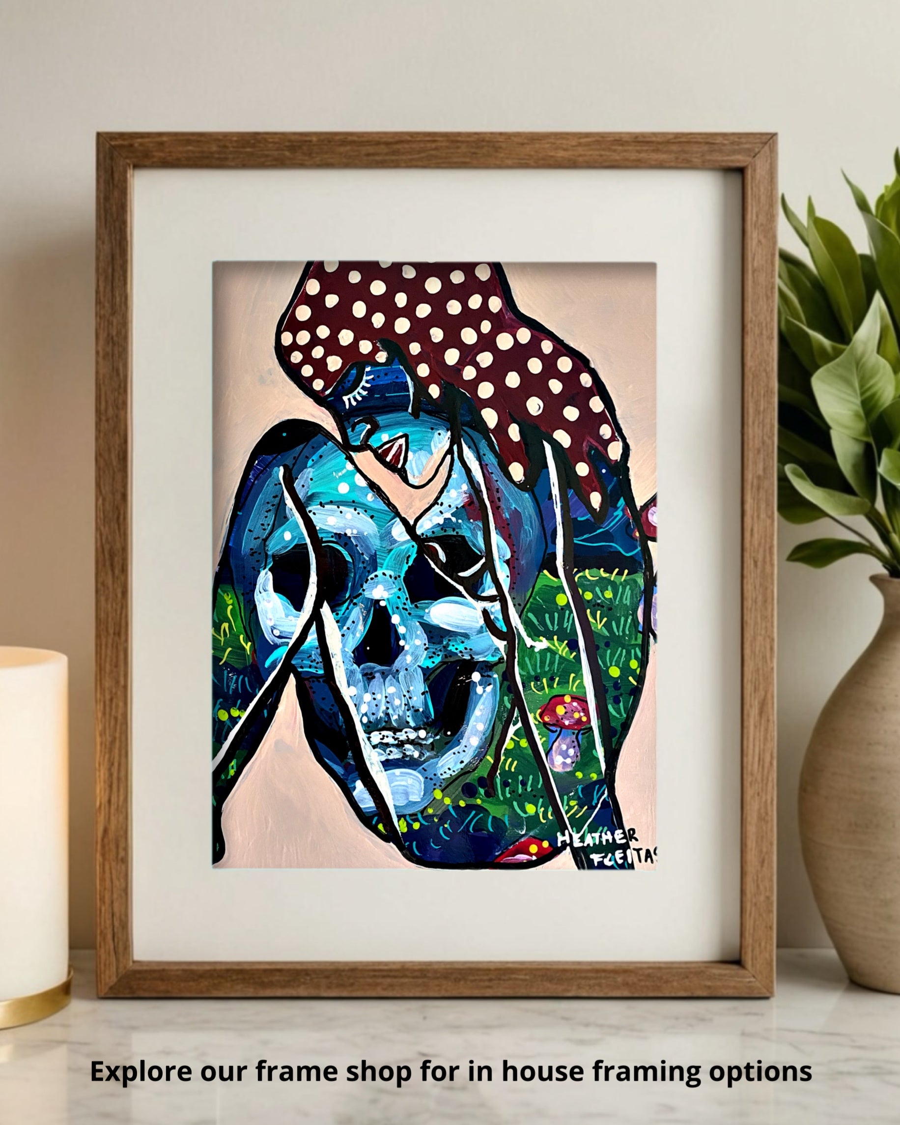 Pieces Of Me ( Mushroom Forest Skull ) - Limited Edition Print