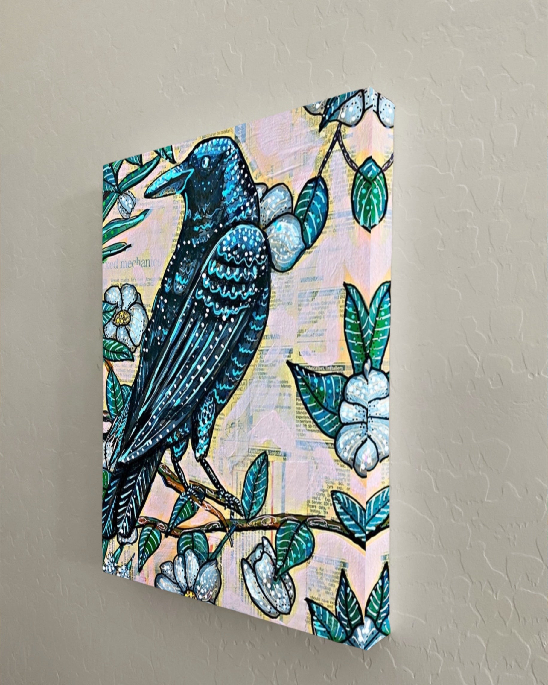 Vintage Floral Raven - Limited Edition Print