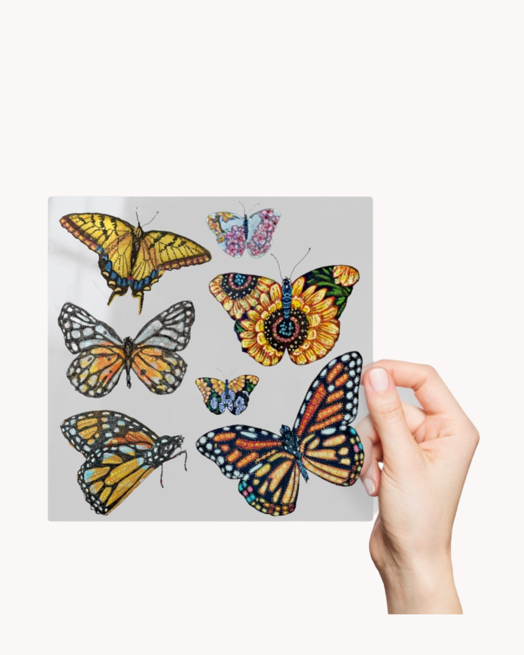 Yellow Butterflies Permanent Stickers