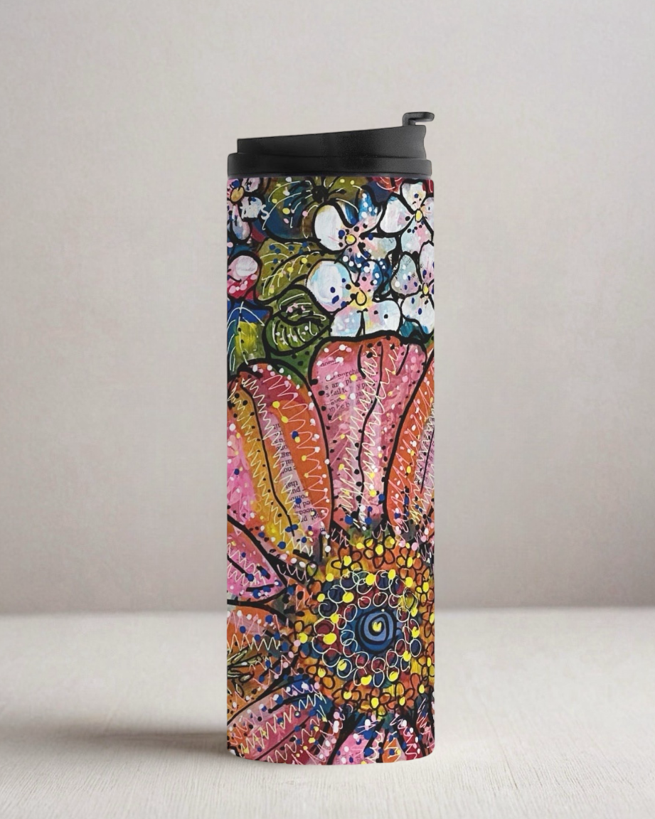 Flower Power Thermal Tumbler 16 oz.