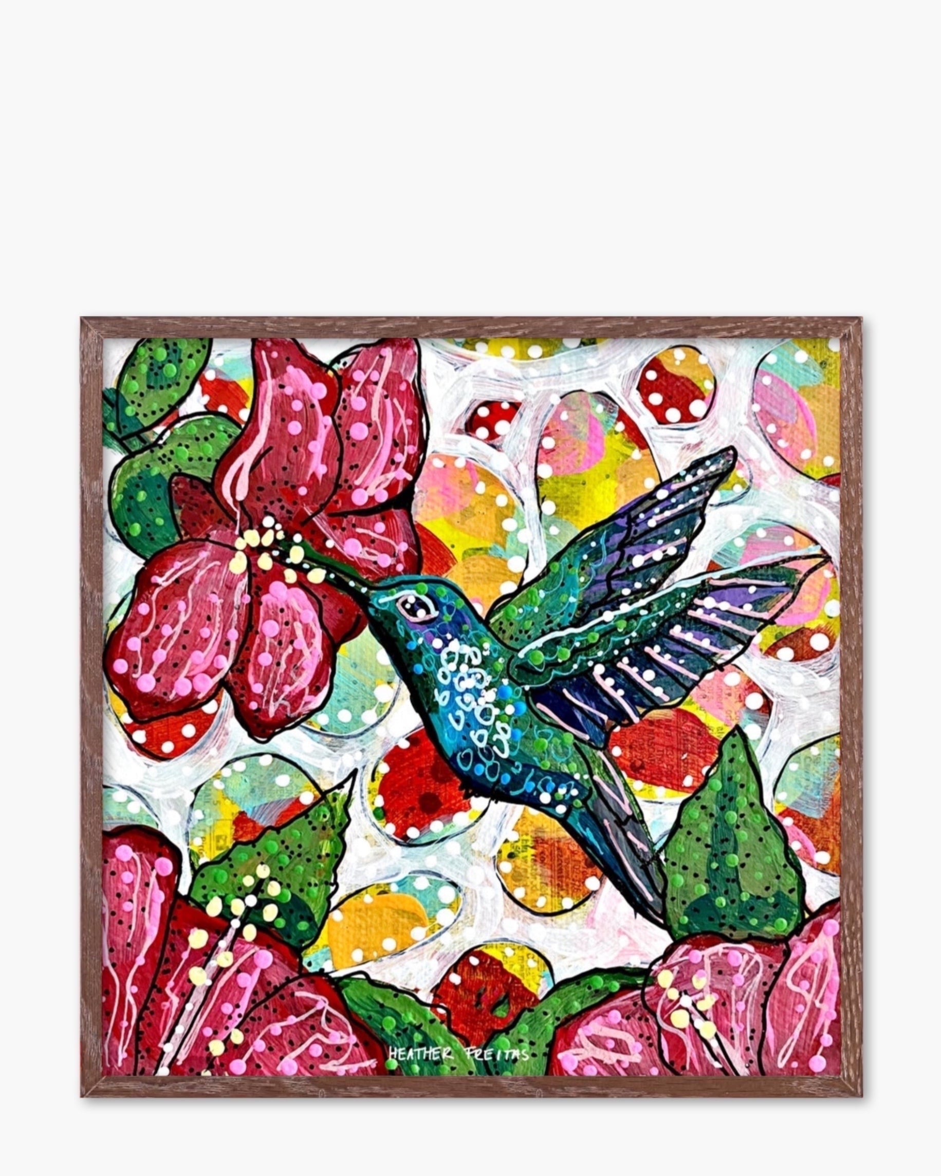 Hibiscus Hummingbird - Limited Edition Signed Paper Printt