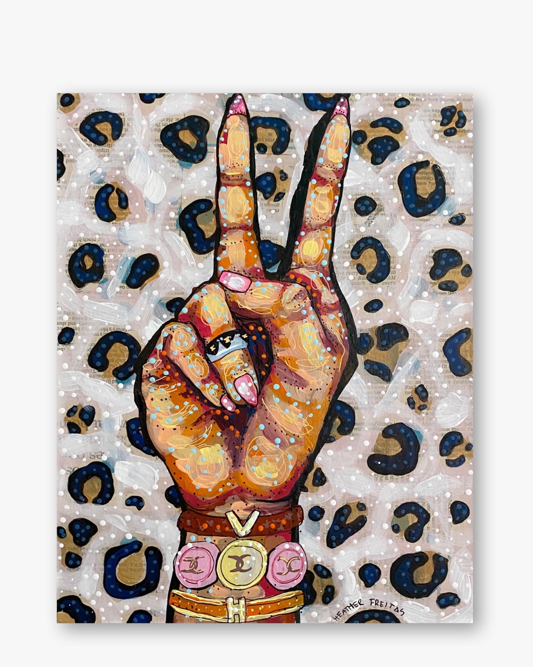 Peace, Love, Fashion & Leopard Print ( Original Painting )