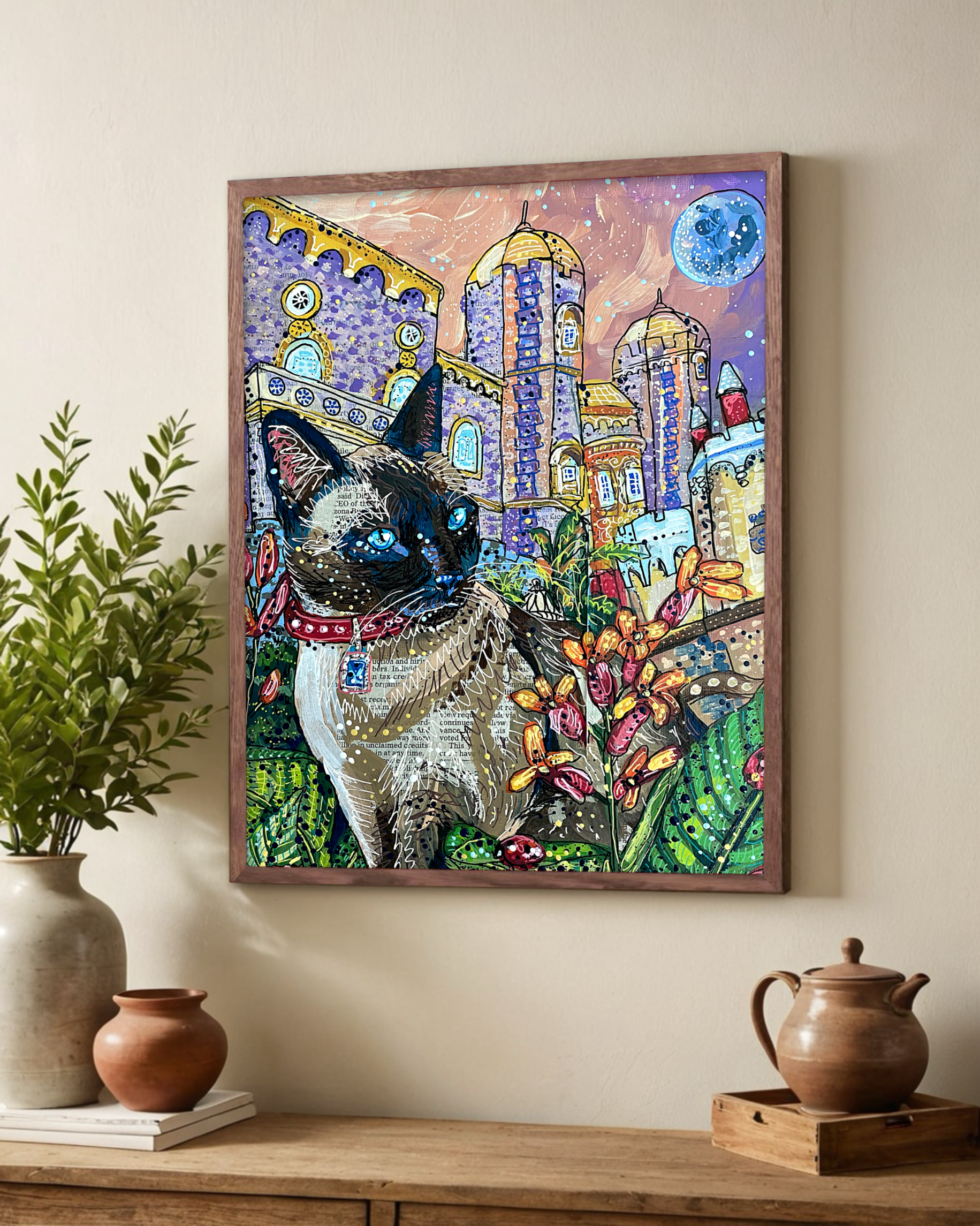 Moon Castle Cat - Limited Edition Print