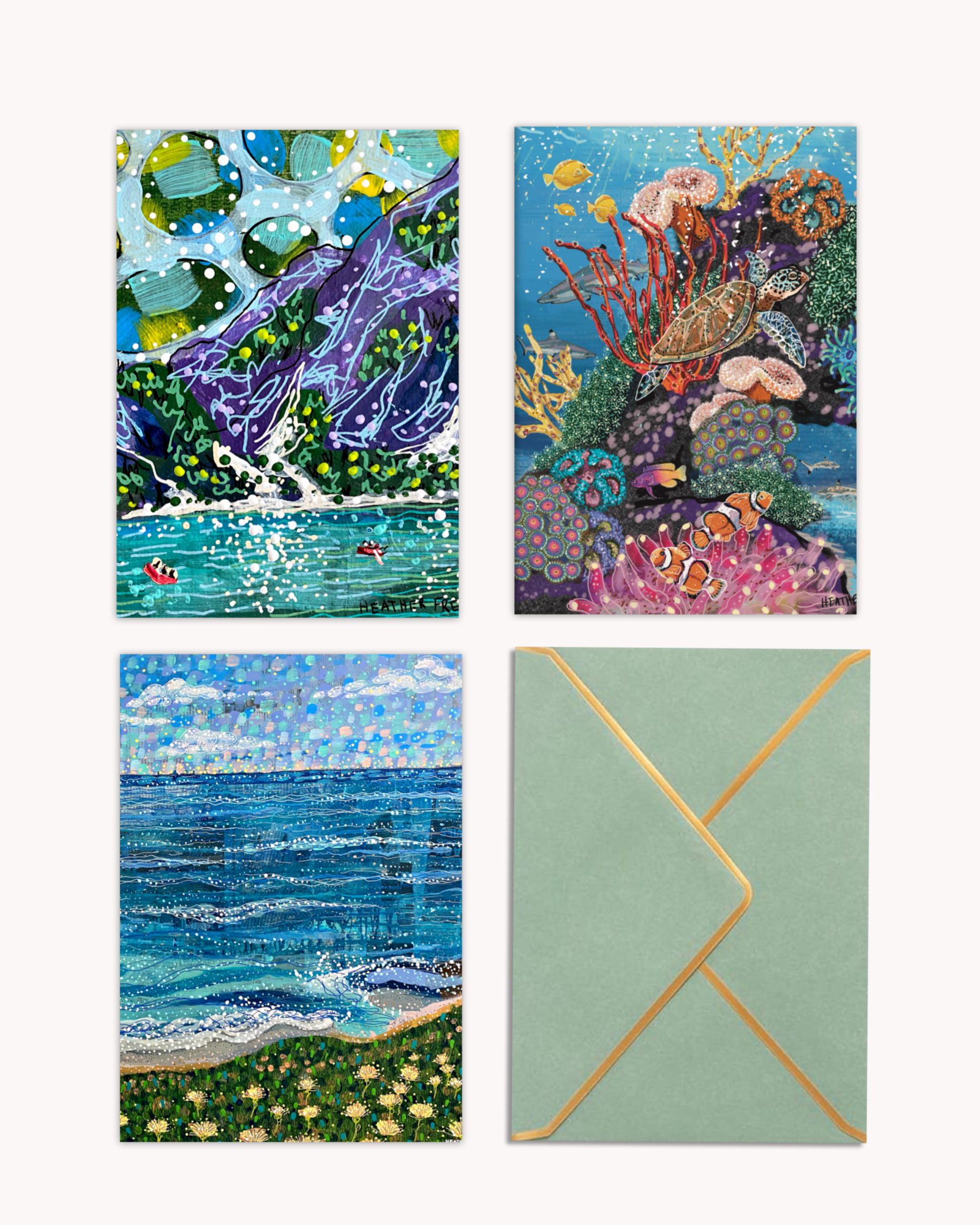 Salt - Limited Edition Fine Art Greeting Card 9 pack