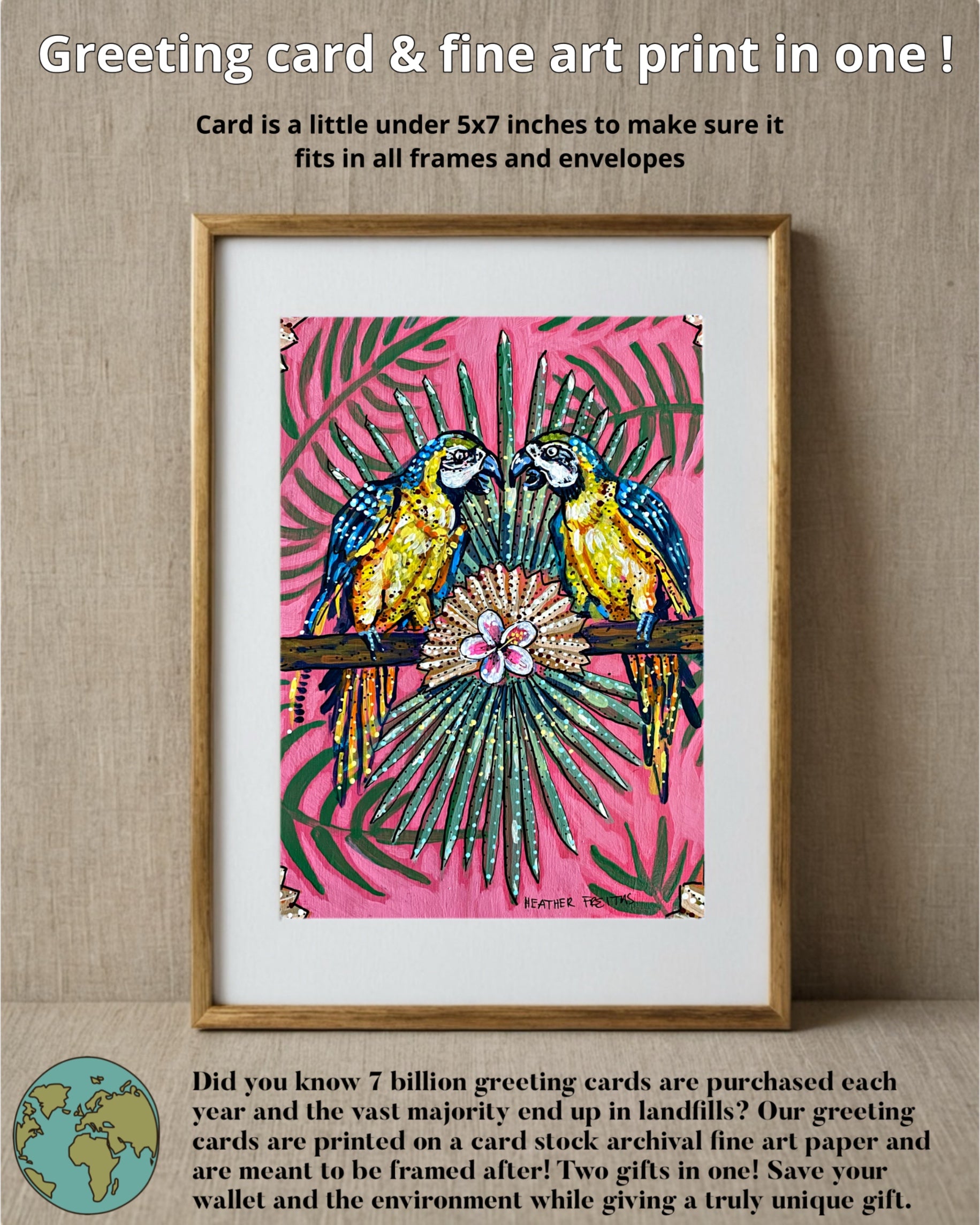 Parrot Patadise - Limited Edition Greeting Card / Fine Art Print