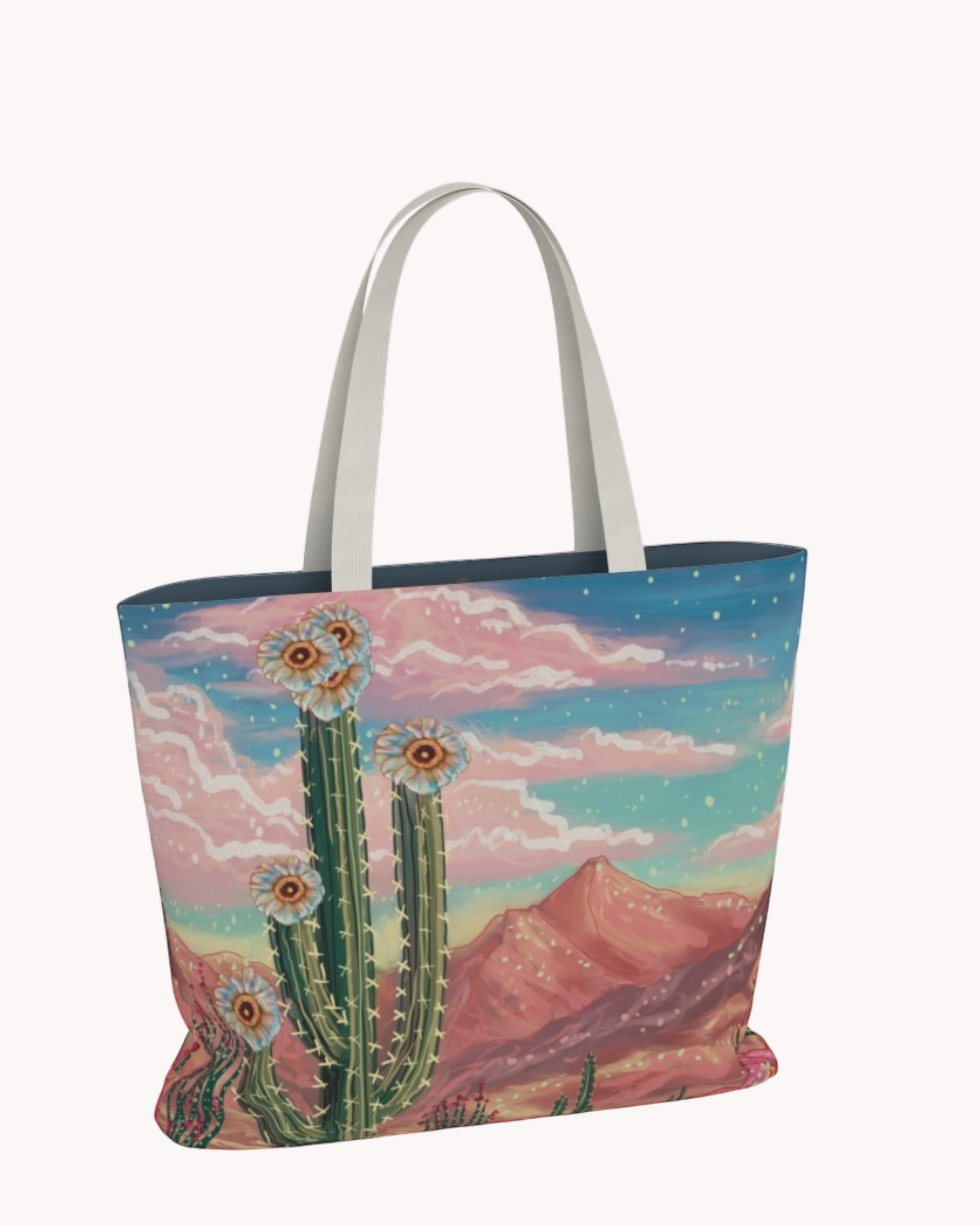 Floral Saguaro Oversized Tote