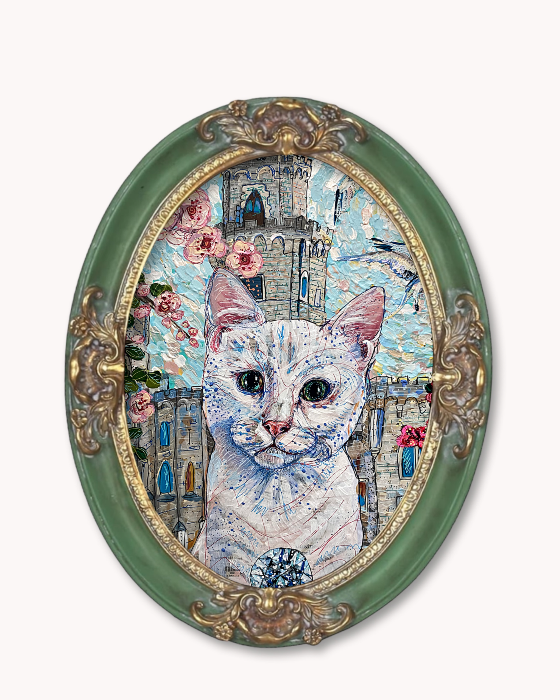 Blossom Castle Cat Trinket Tray