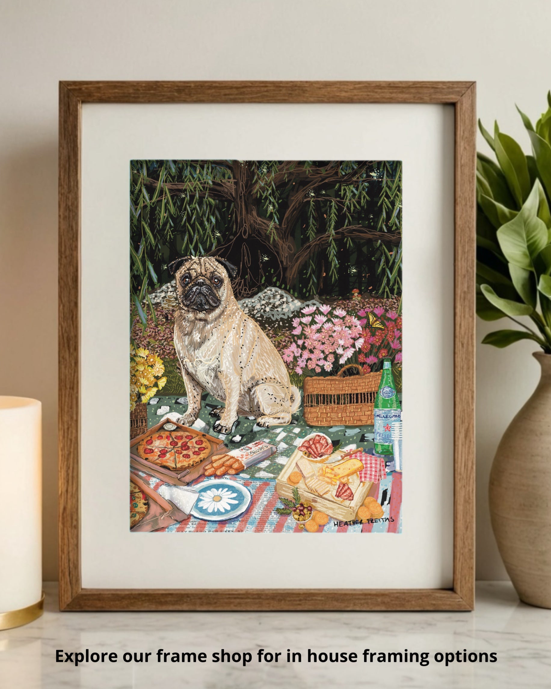 Build Your Own Ding Dog Art Print - Pug