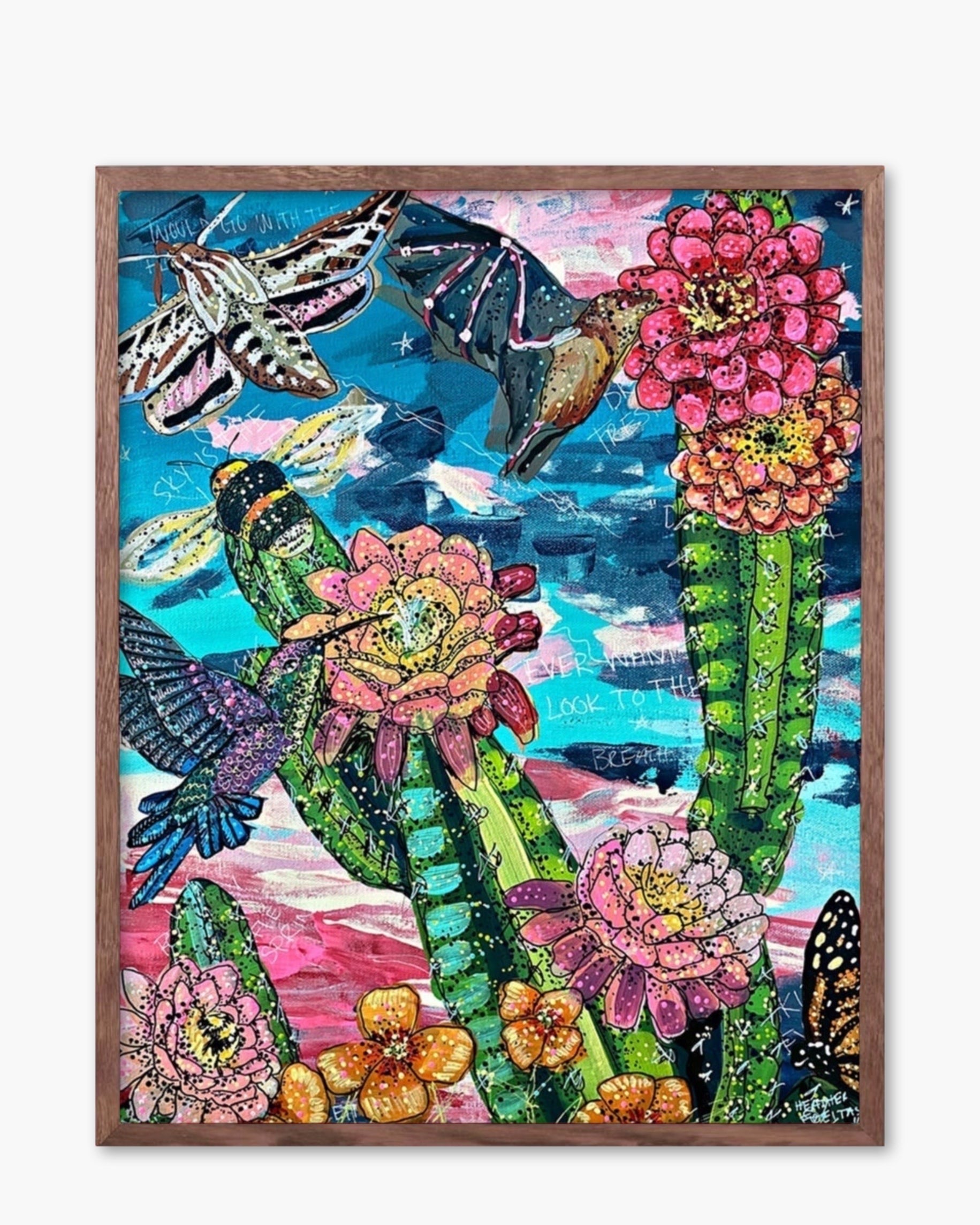 Twilight Desert Pollinators - Limited Edition Print