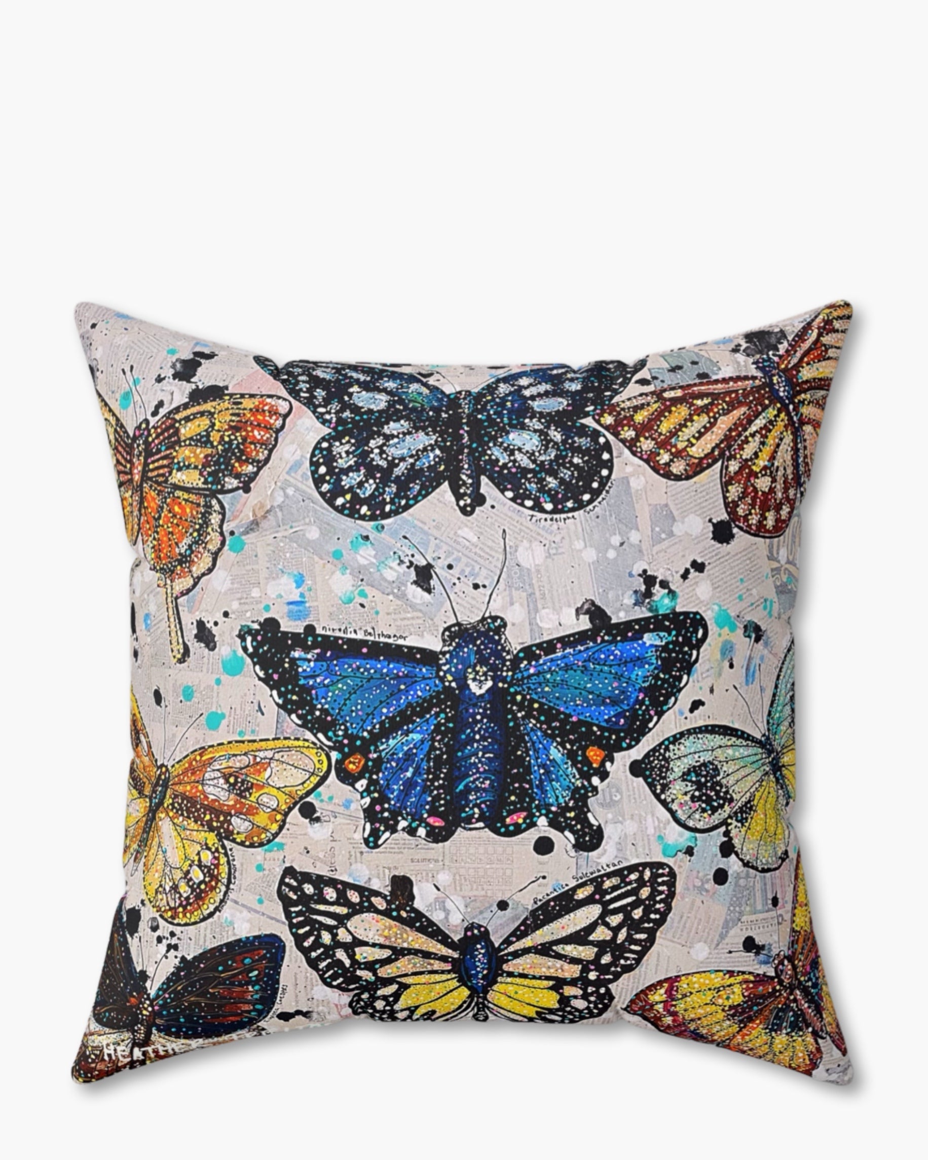 Cascades Butterfly Suede Pillow