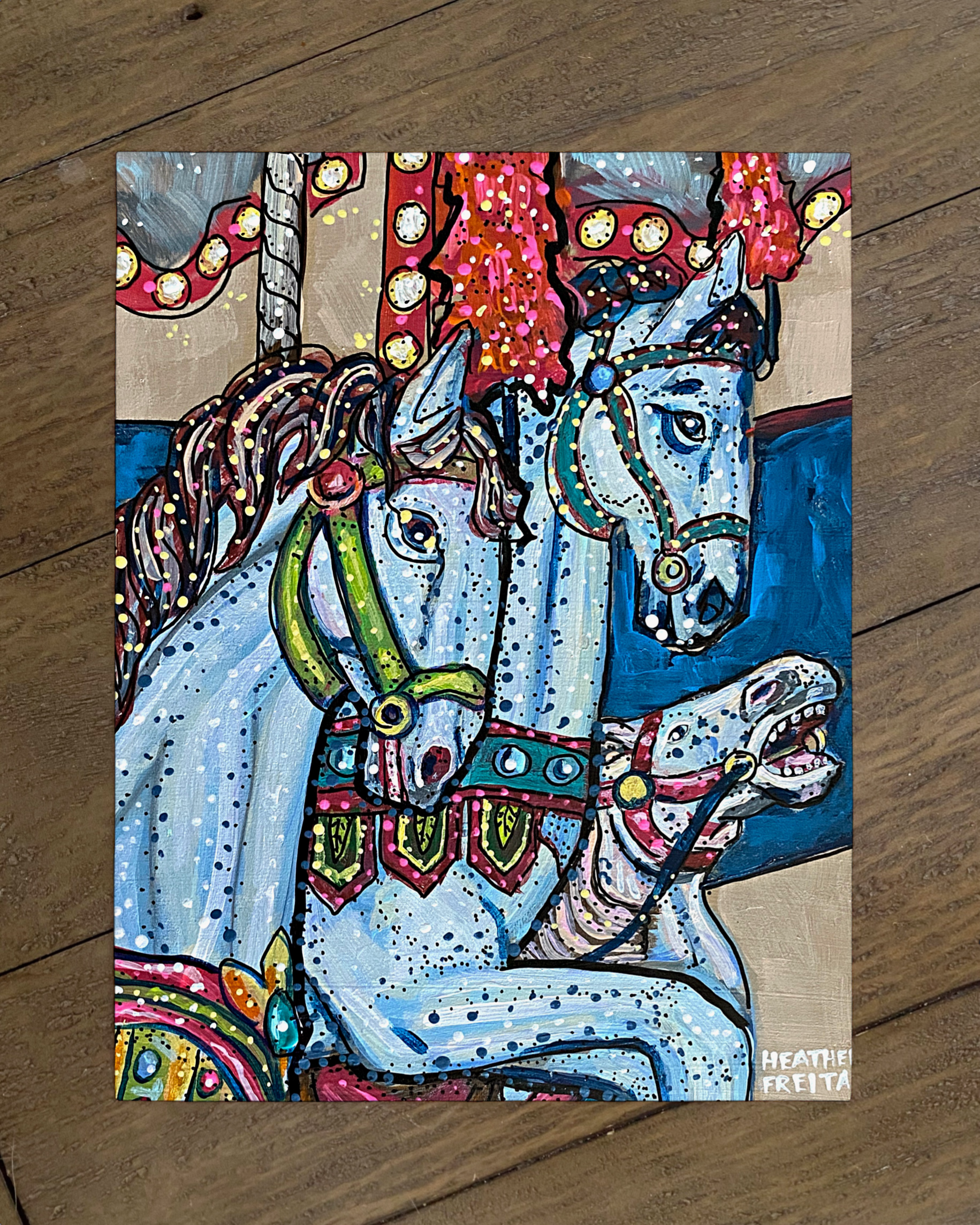 Vintage Carousel Horse - Limited Edition Print