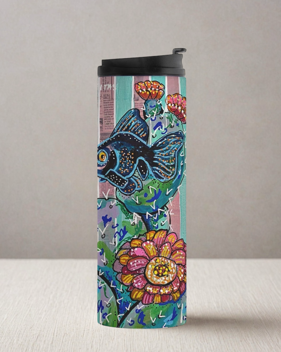 Cactus Goldfish Thermal Tumbler 16 oz.