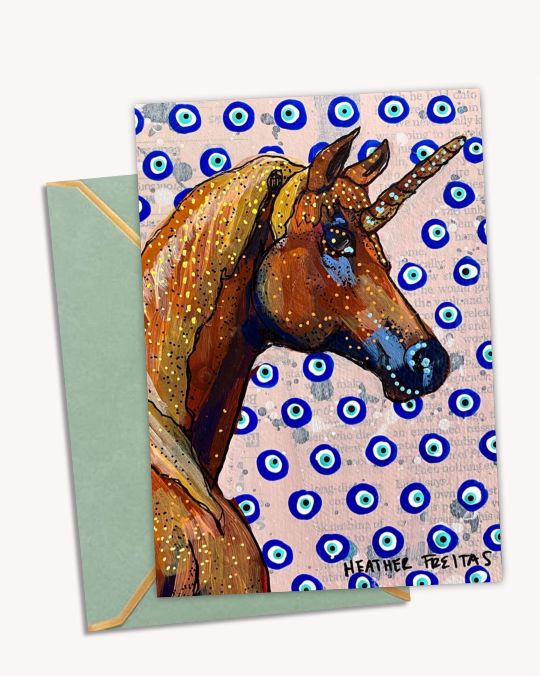 Unicorns - Limited Edition Fine Art Greeting Card 9 pack