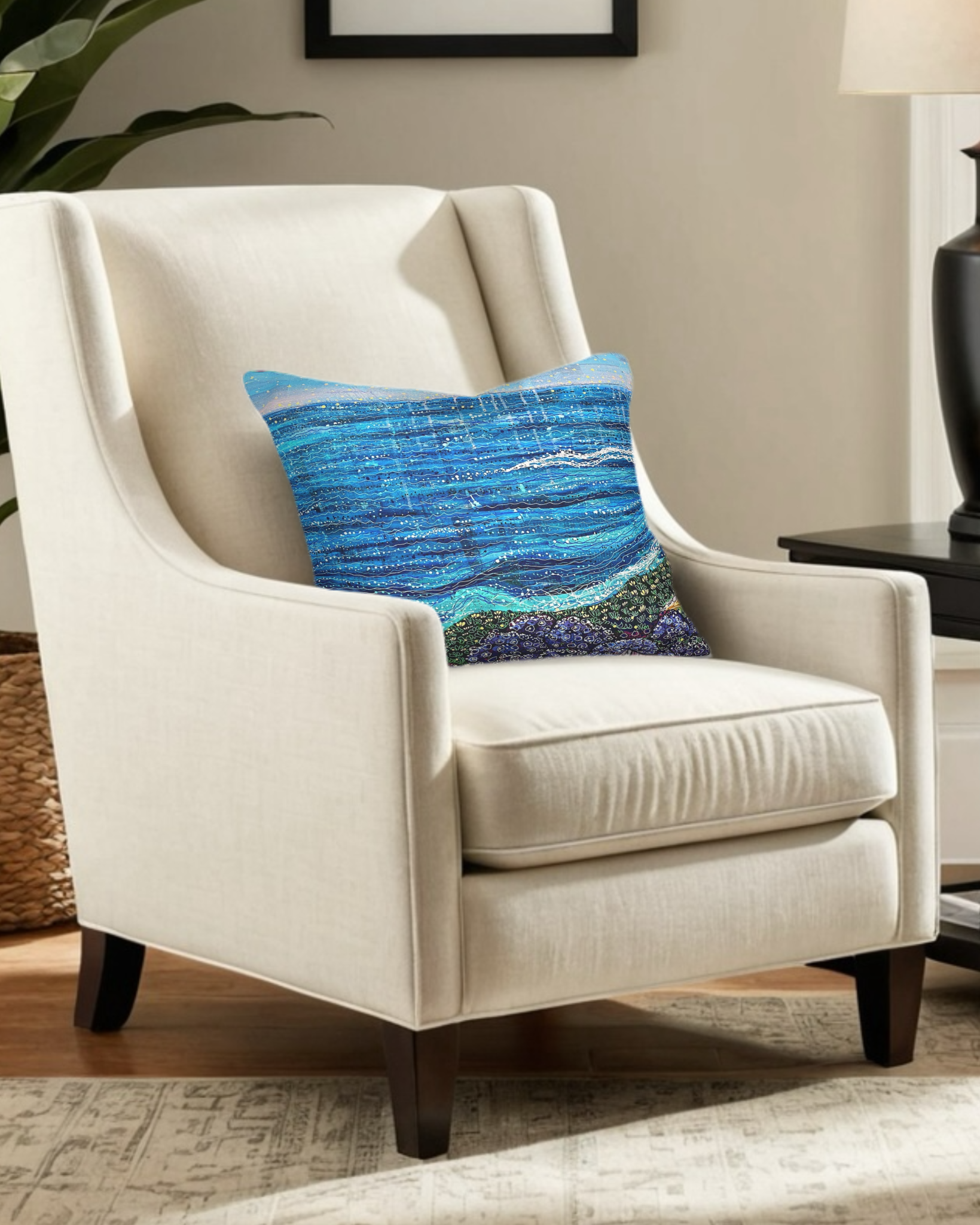 California Tides Faux Suede Pillowcase