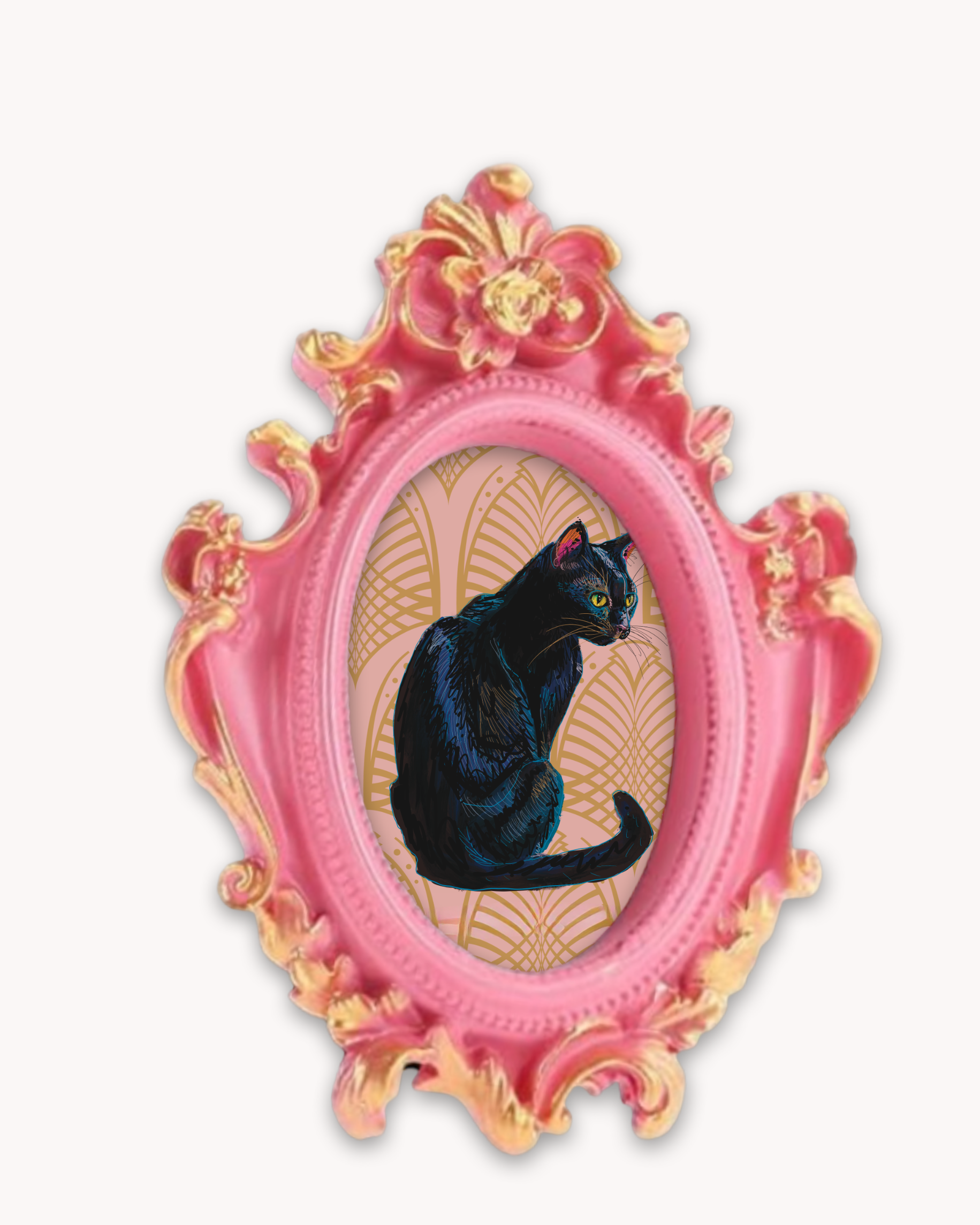 Black Cat Framed Magnet