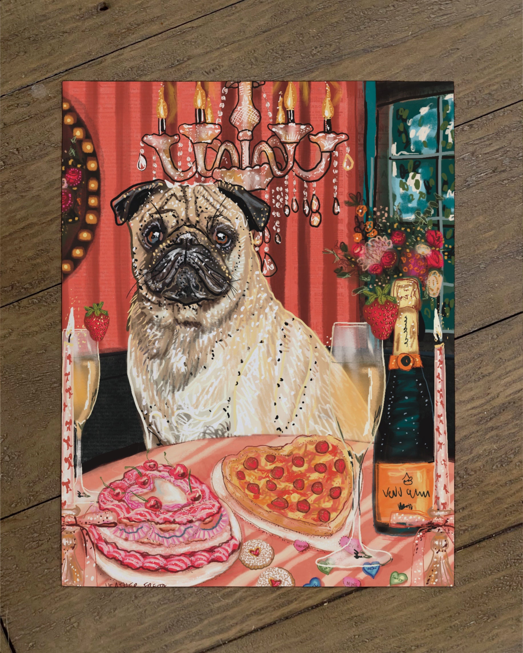 Build Your Own Ding Dog Art Print - Pug