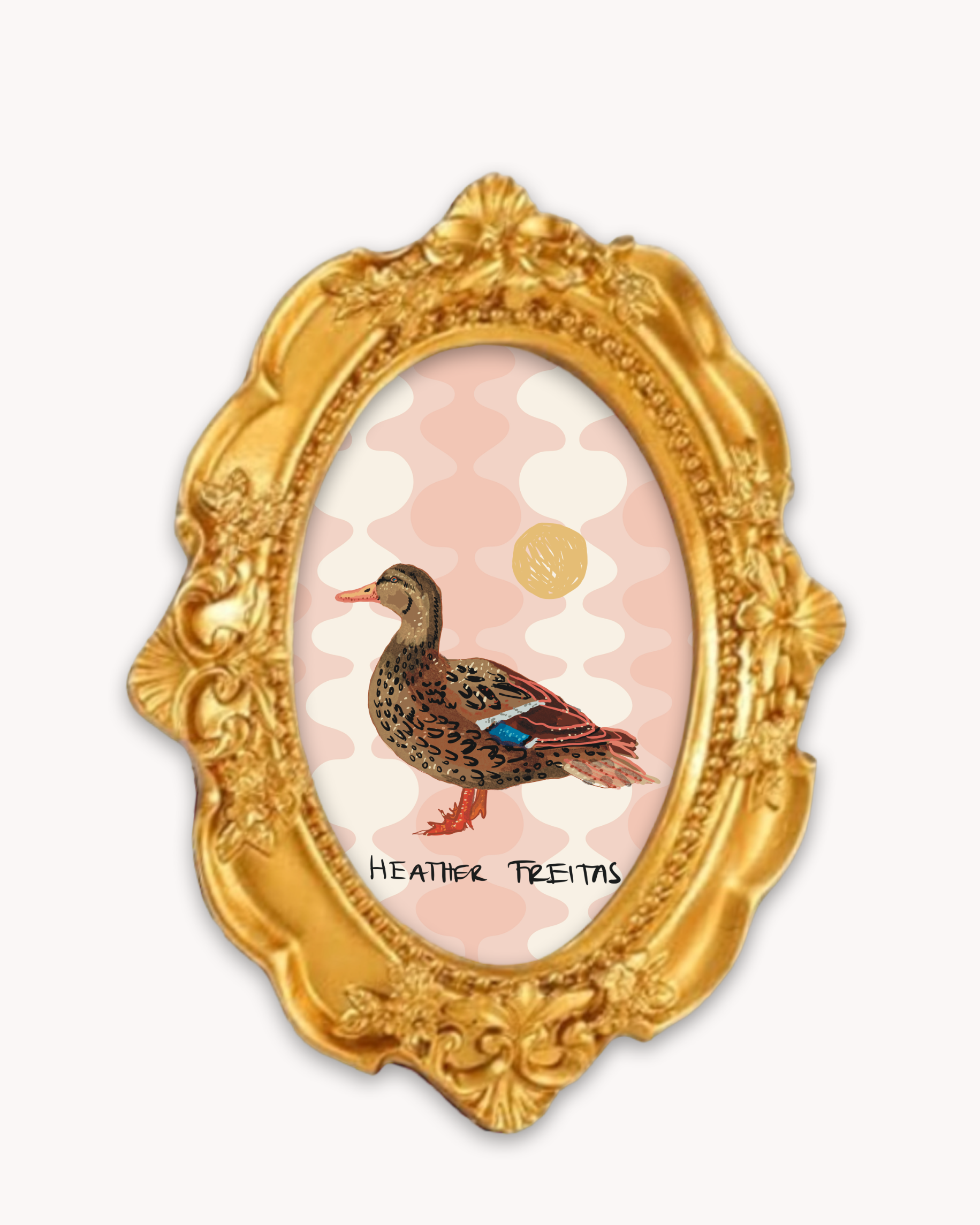 Lady Duck Framed Magnet