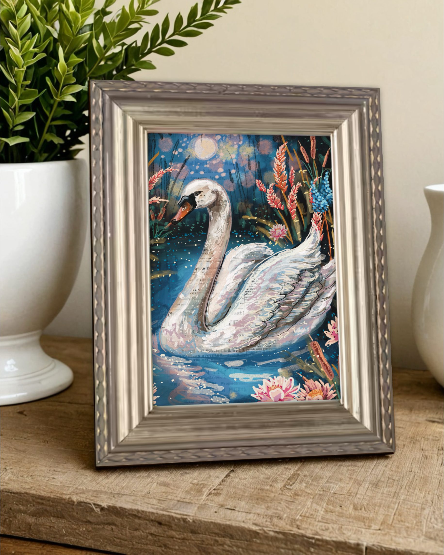 Serendipity Silver Wood Frame ( for small works on paper and panel )