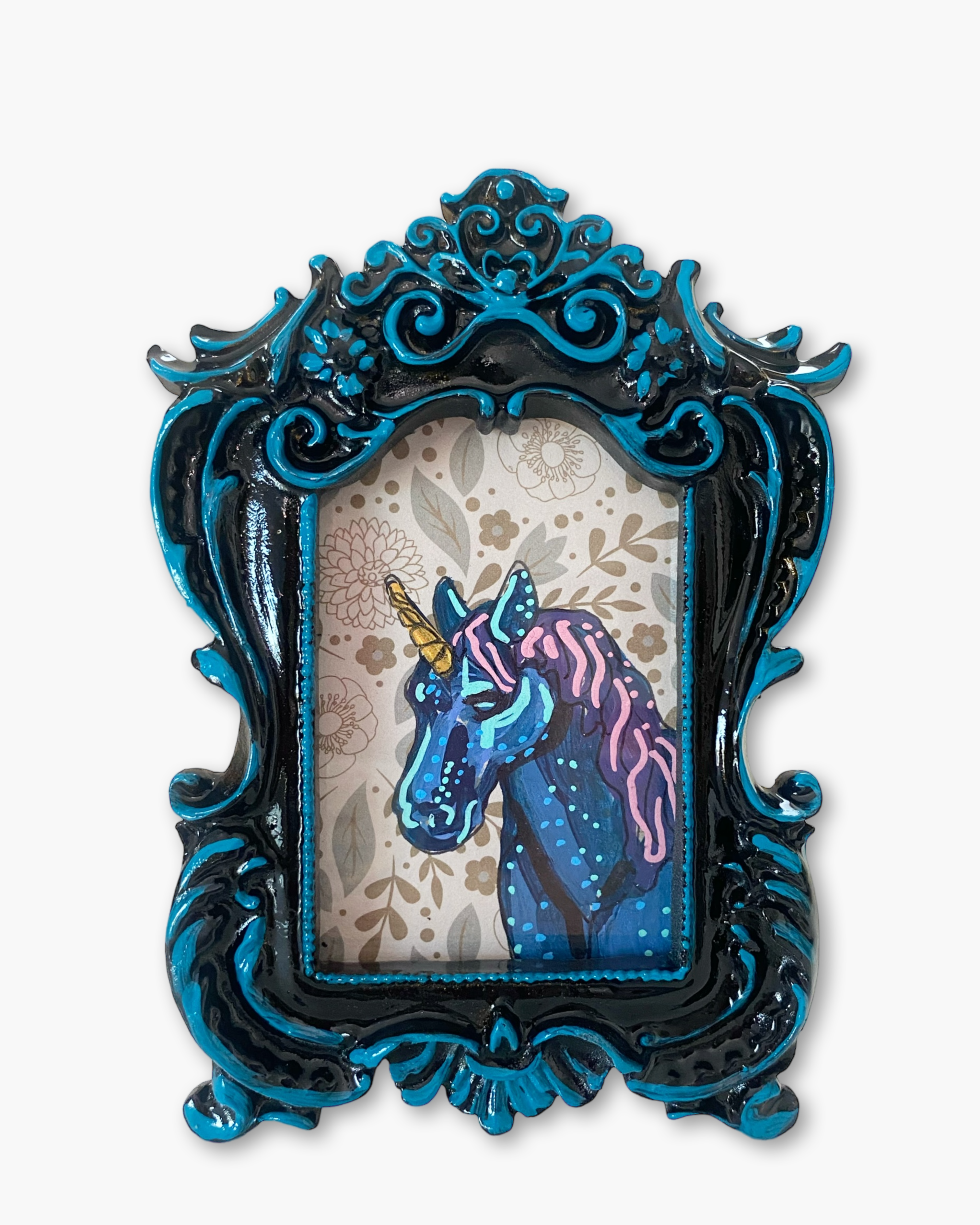 Black Unicorn ( Mini Original Painting )