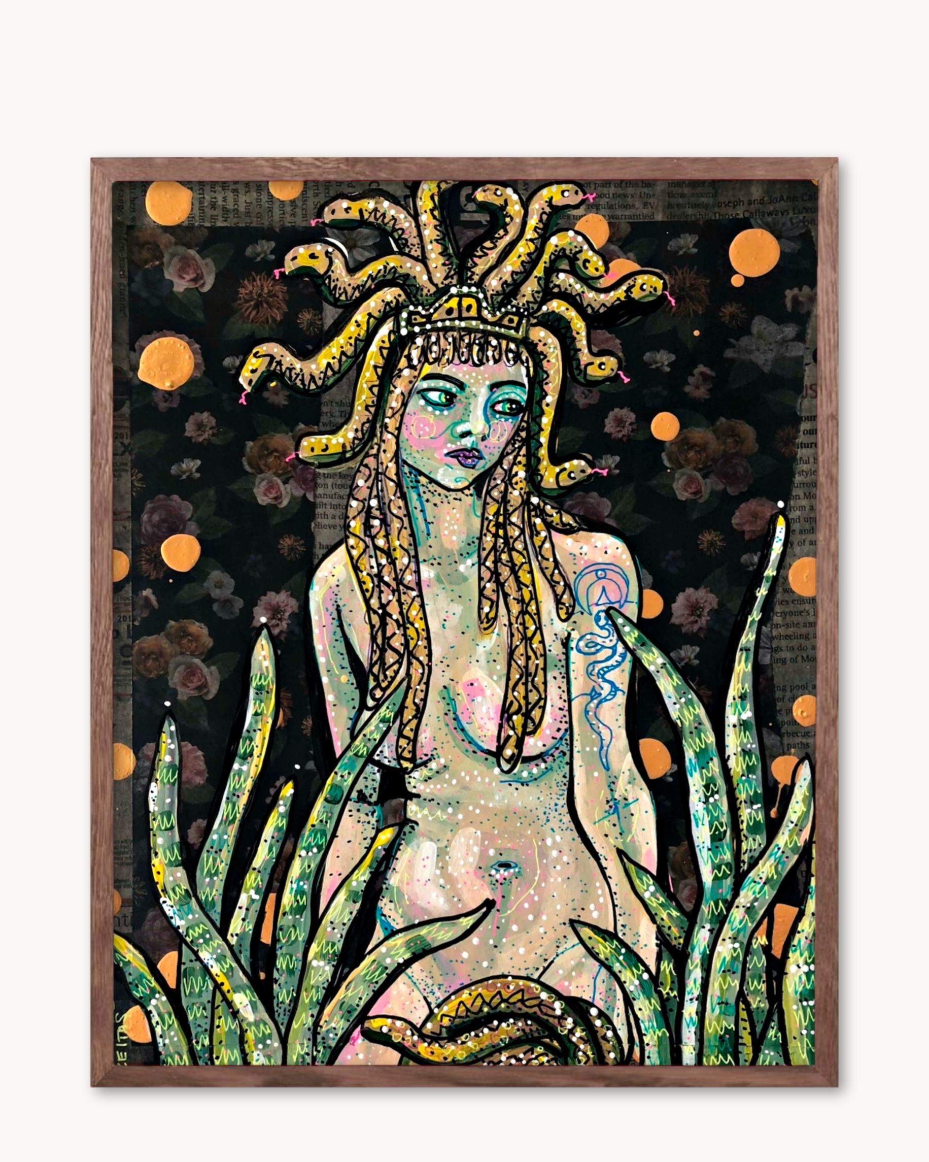 Medusa And The Seasnake - Limited Edition Mini Print