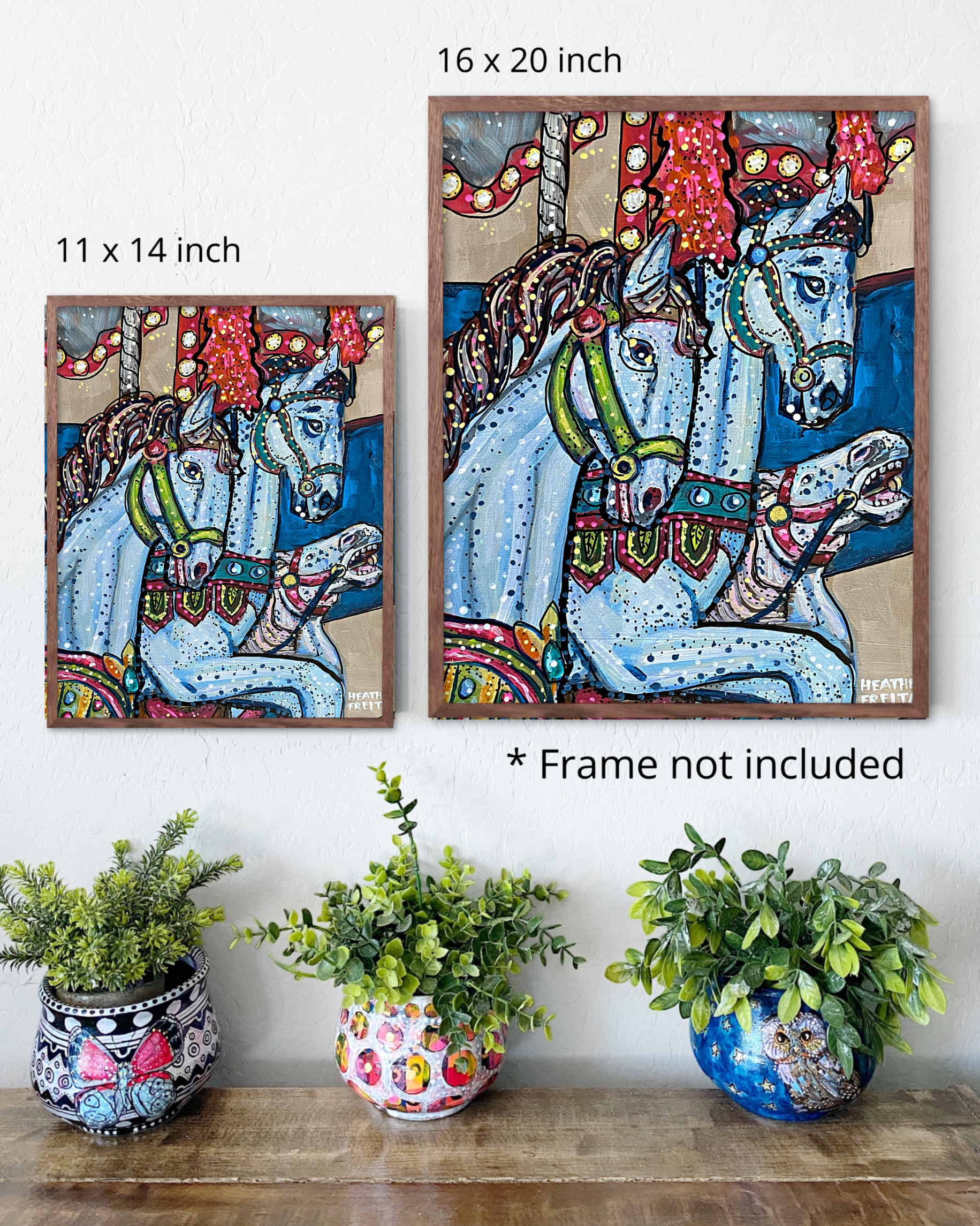 Vintage Carousel Horse - Limited Edition Printb