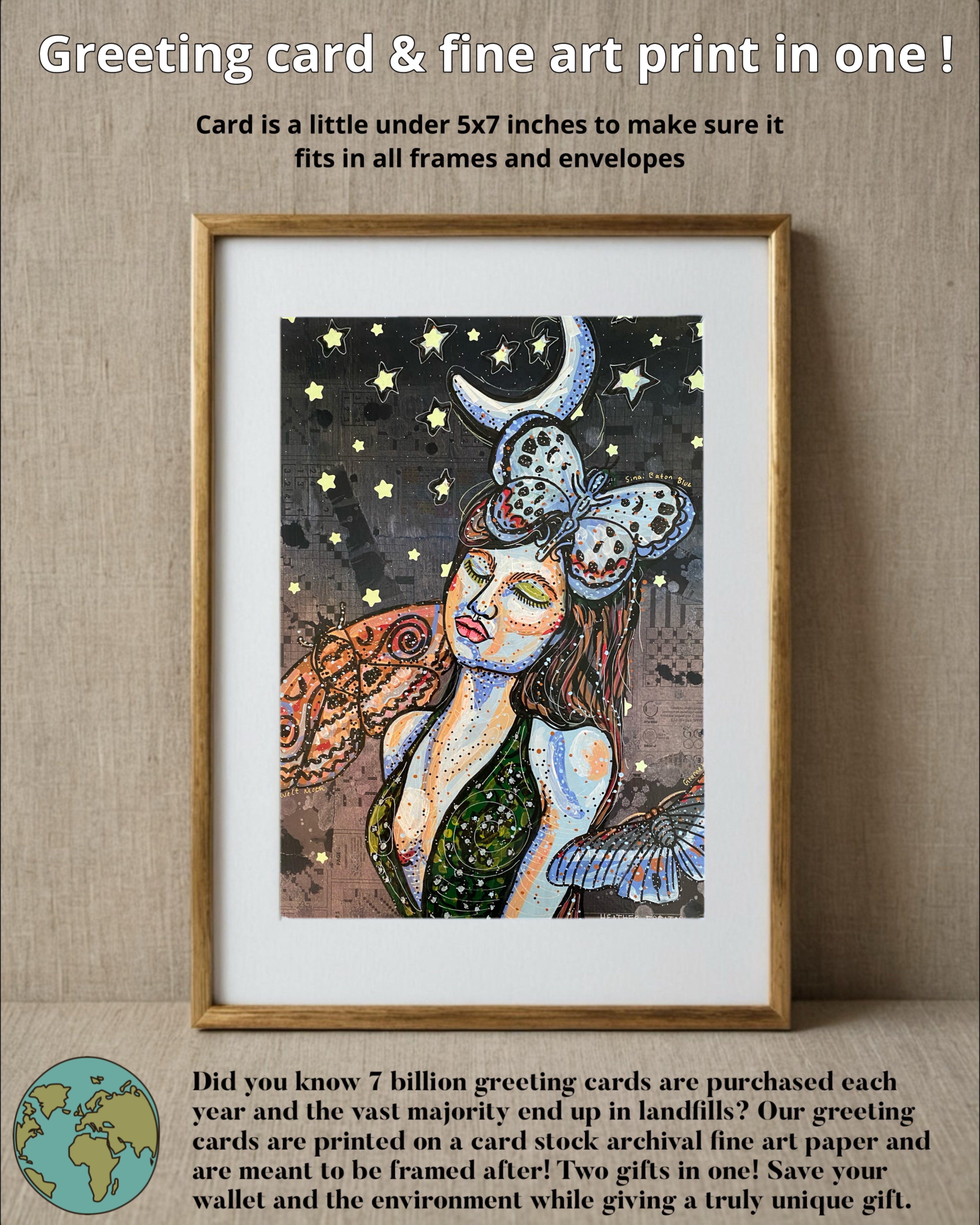 Moon Tides & Moth Lullabies- Limited Edition Greeting Card / Fine Art Print