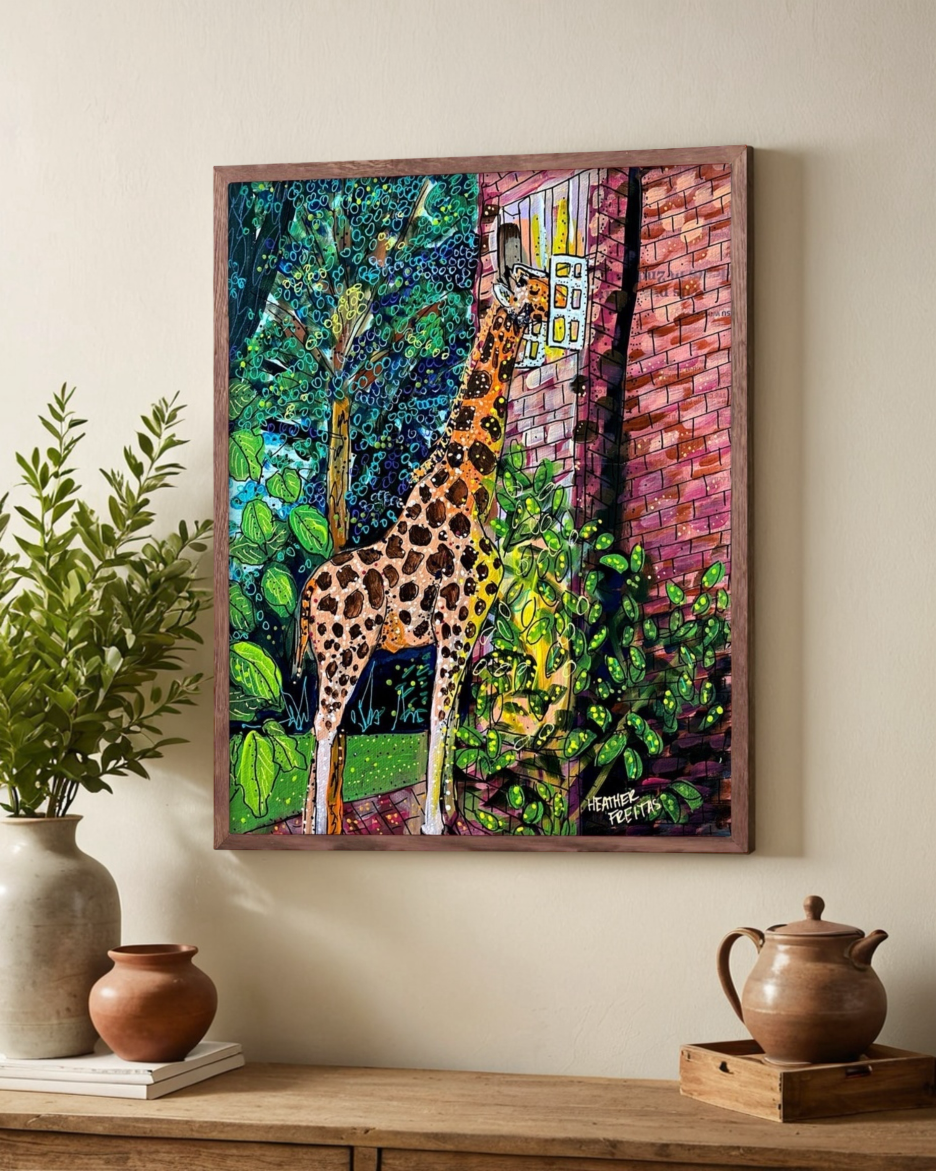 Twilight Snack Giraffe - Limited Edition Print