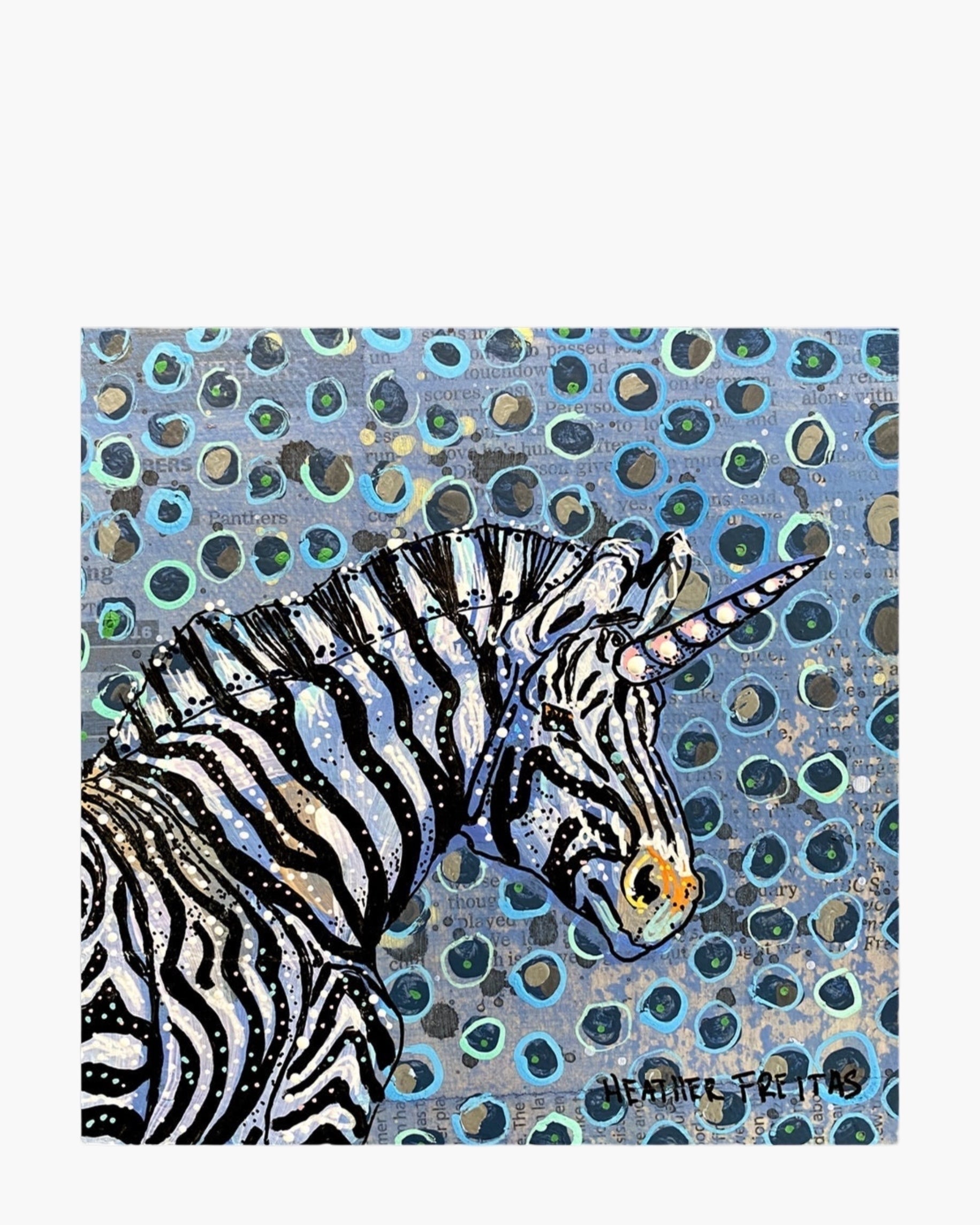 Zebra Unicorn - Limited Edition Signed Paper Printt