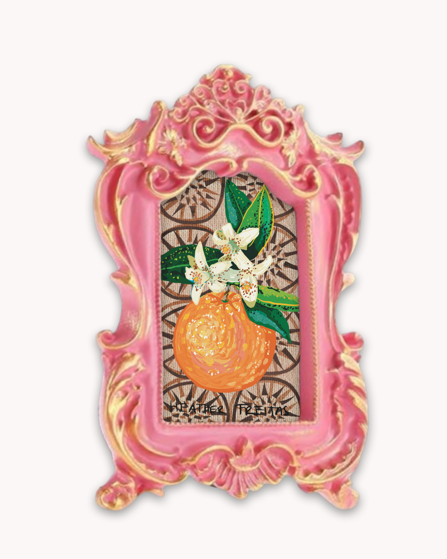 Orange Citrus Framed Magnet