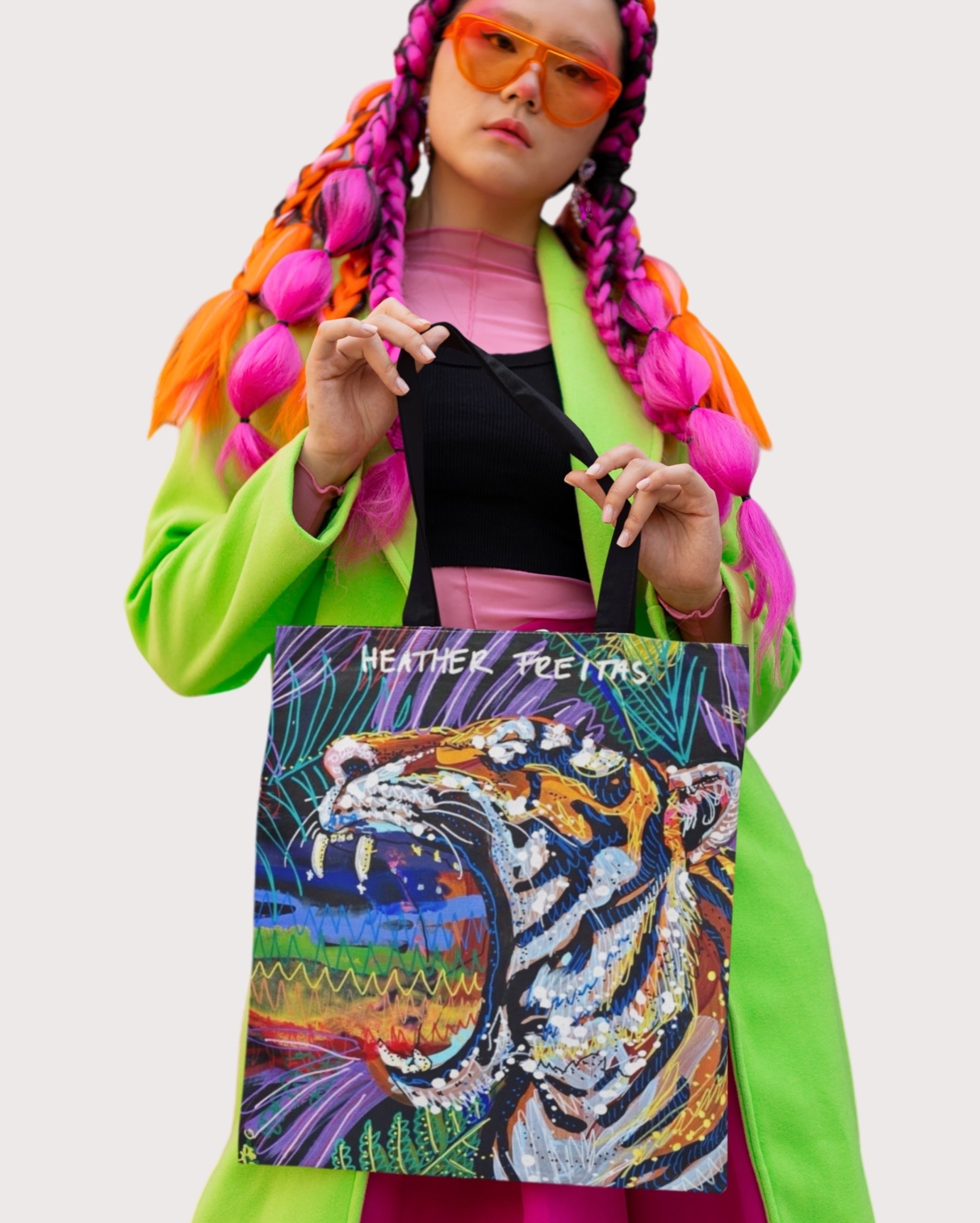 Rainbow Tiger Tote Bag