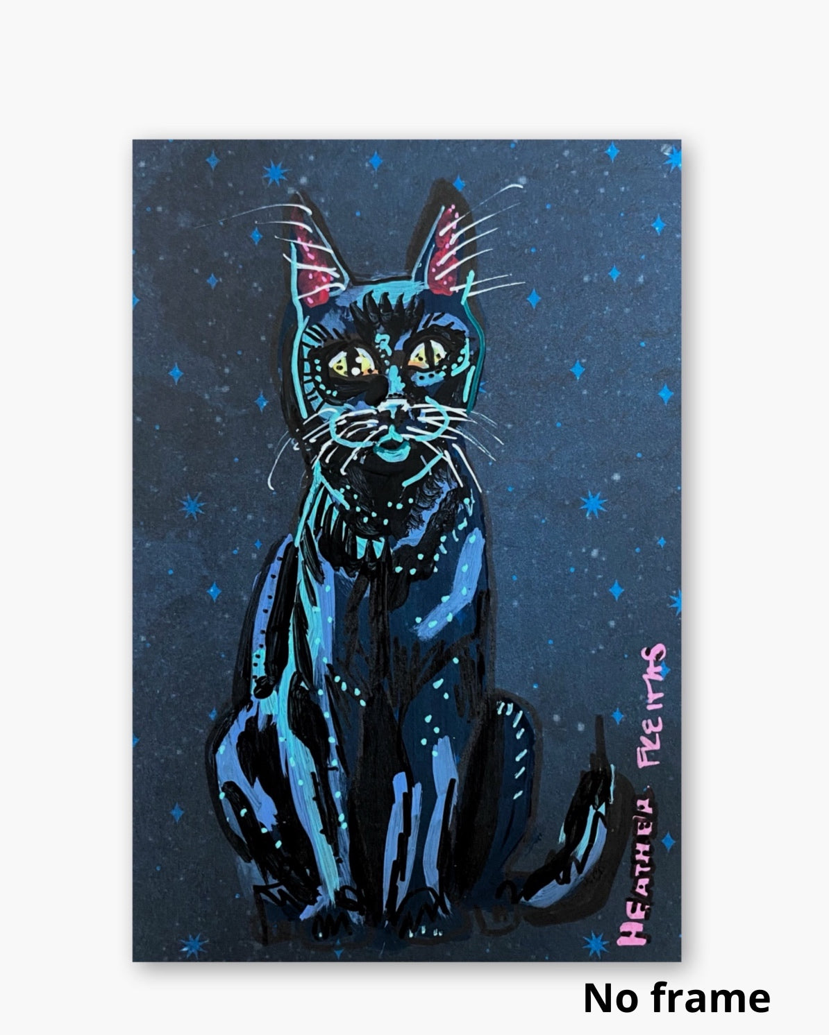 Moody Black Cat ( Original Painting )